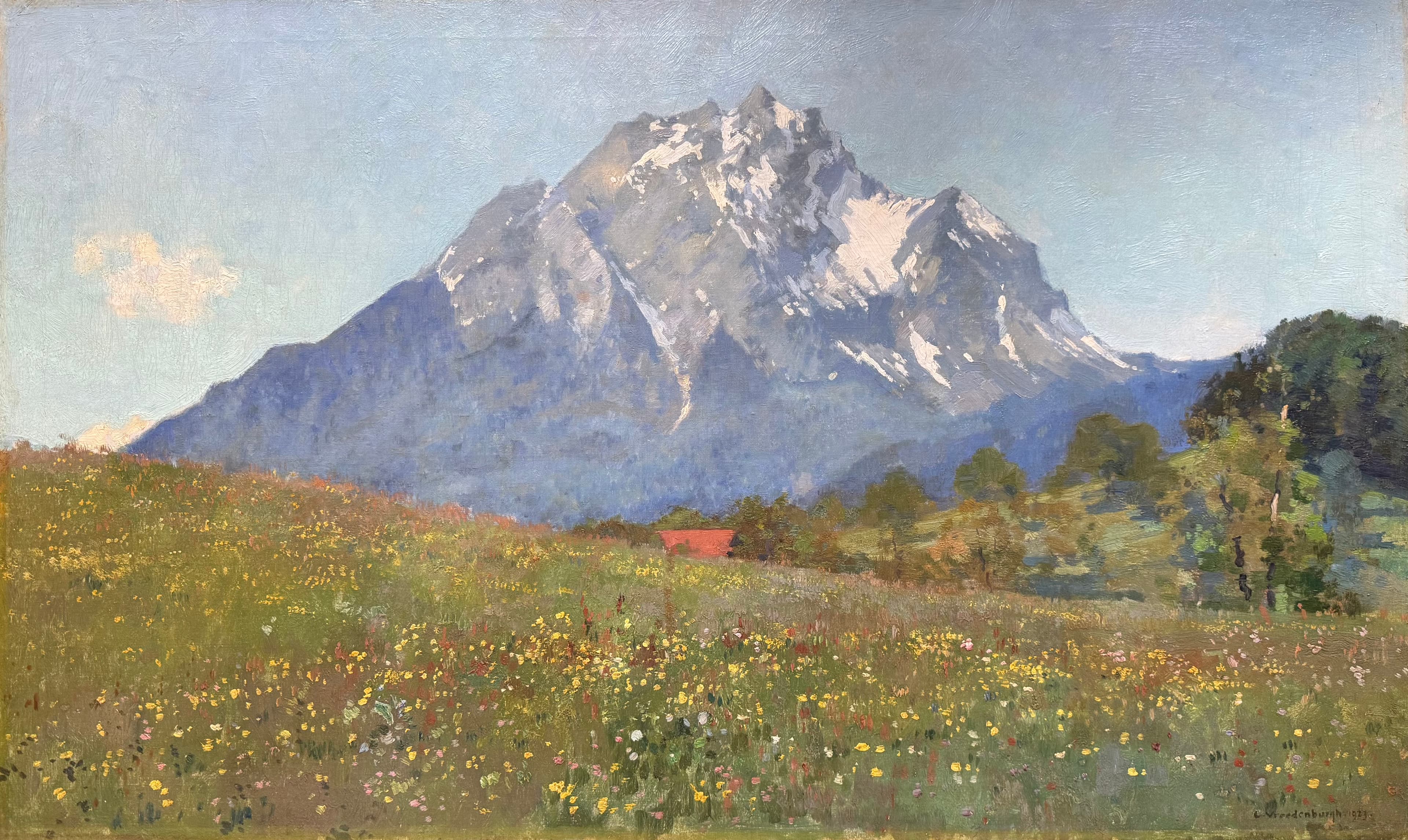 Gezicht op de Pilatus berg in Zwitserland