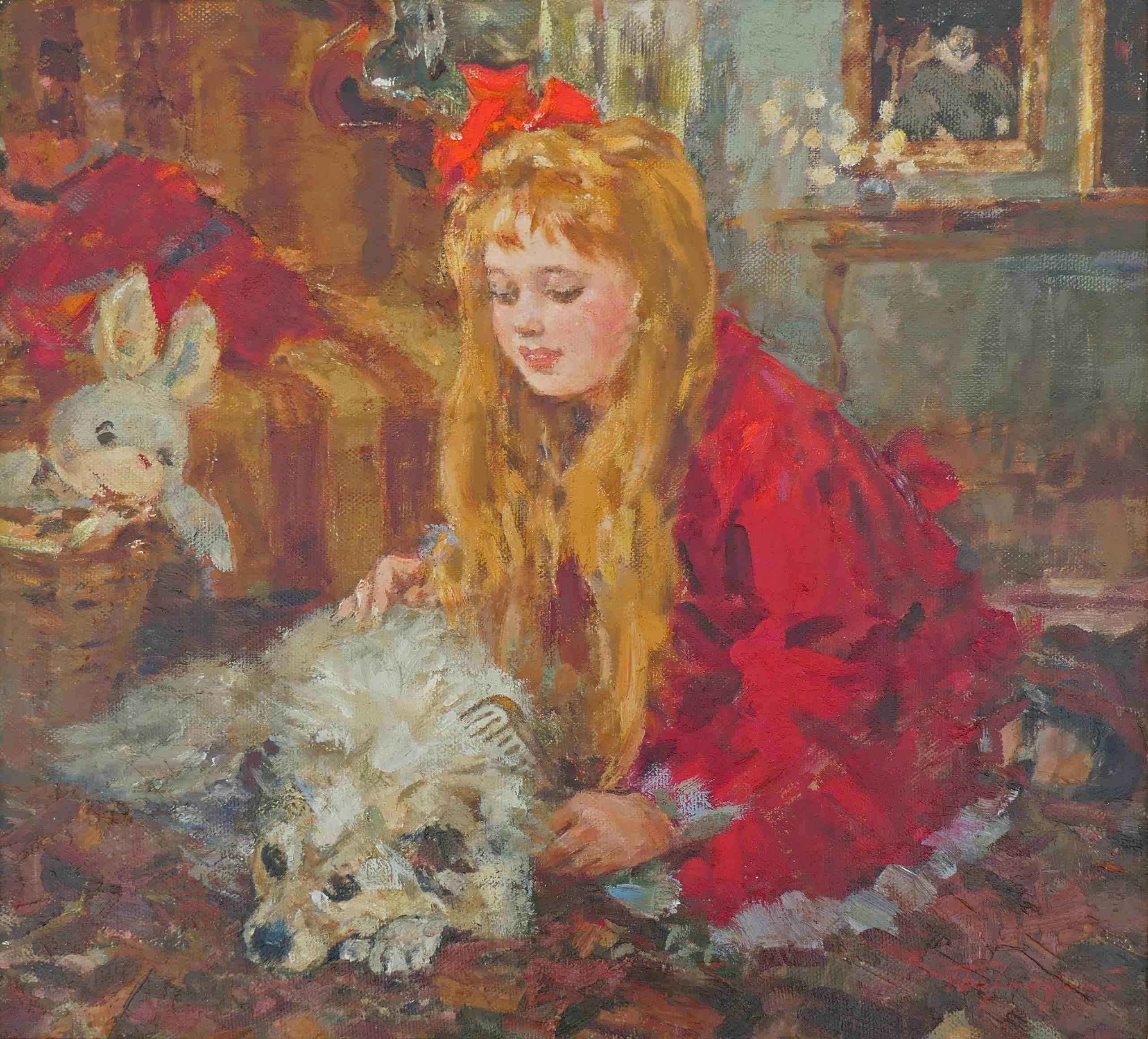 Meisje met hond