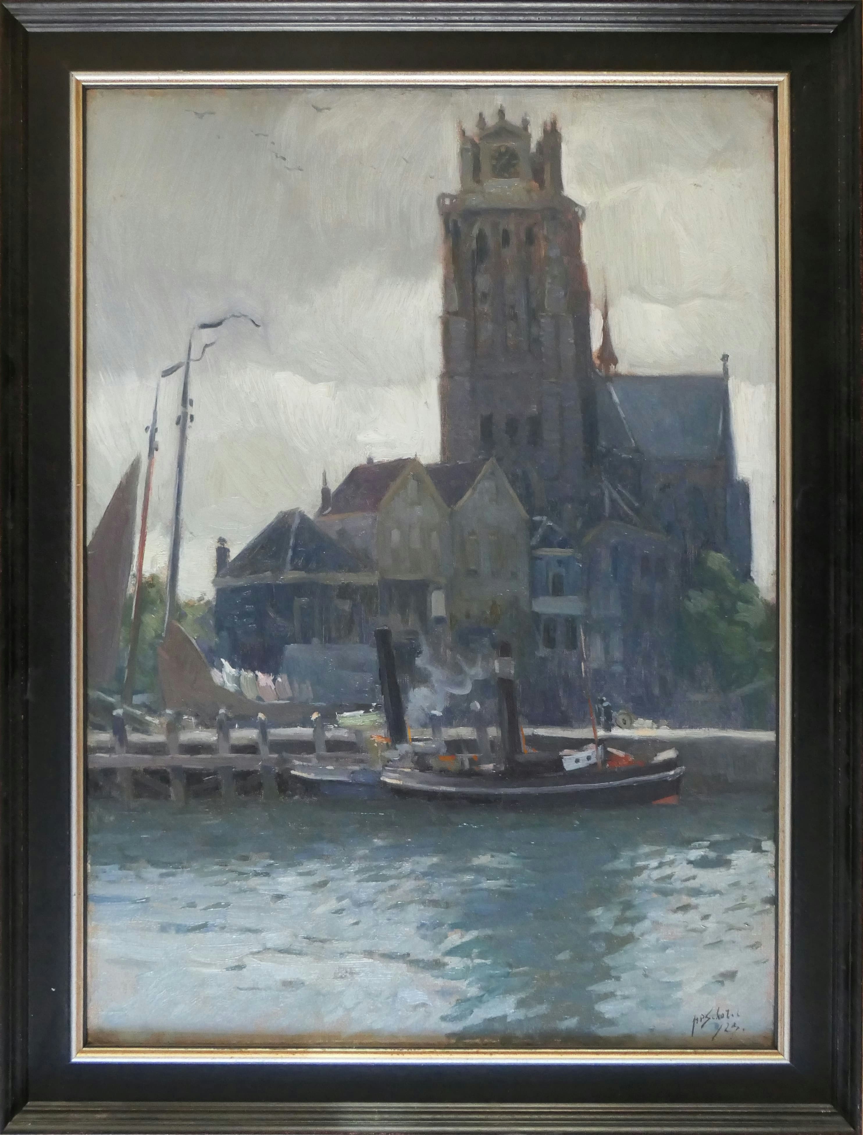 Grote kerk van Dordrecht zonder lijst