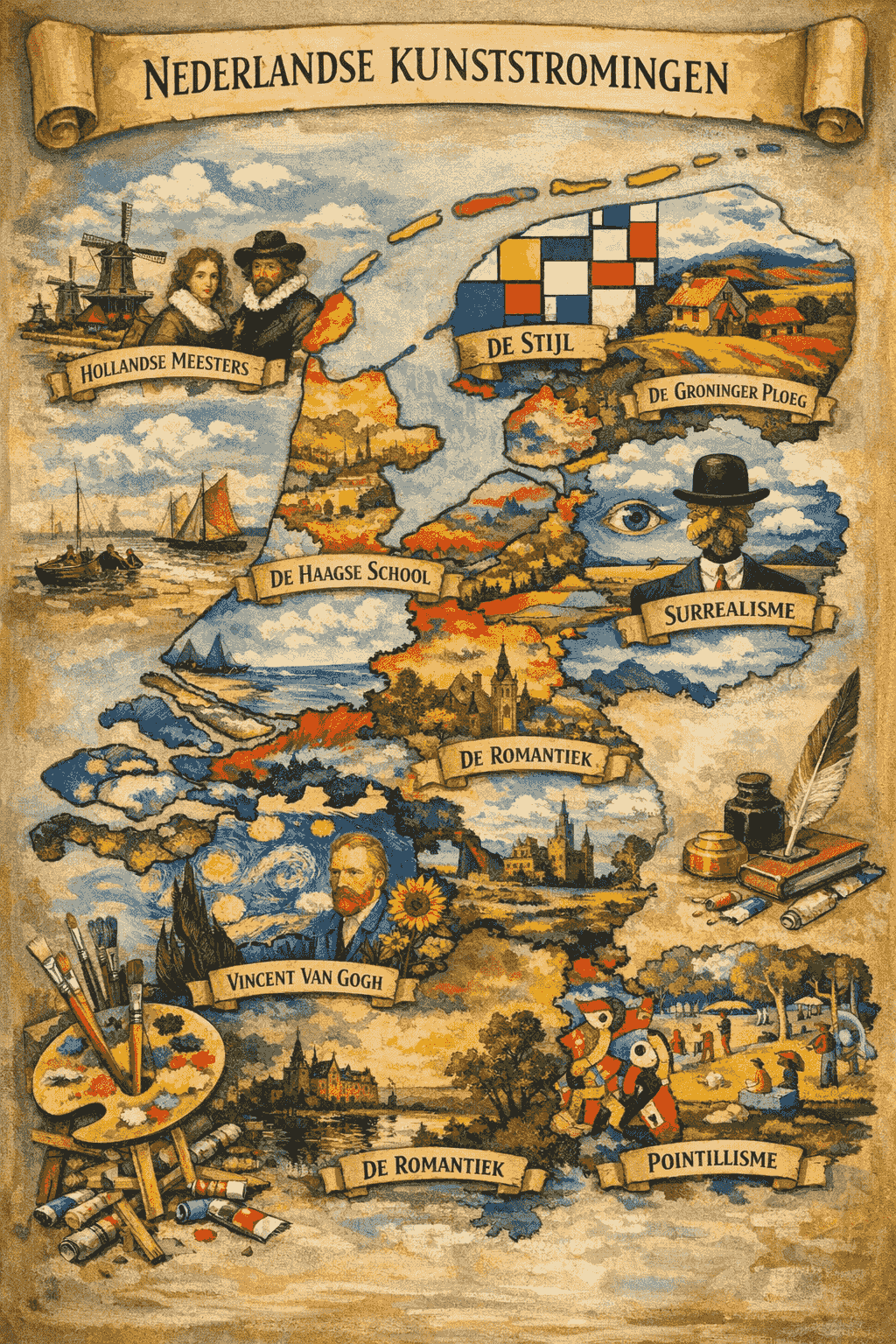 Nederlandse steden waar een kunststroming naar genoemd is