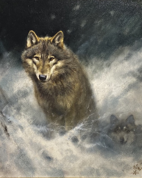 Vos in de sneeuw door Rien Poortvliet