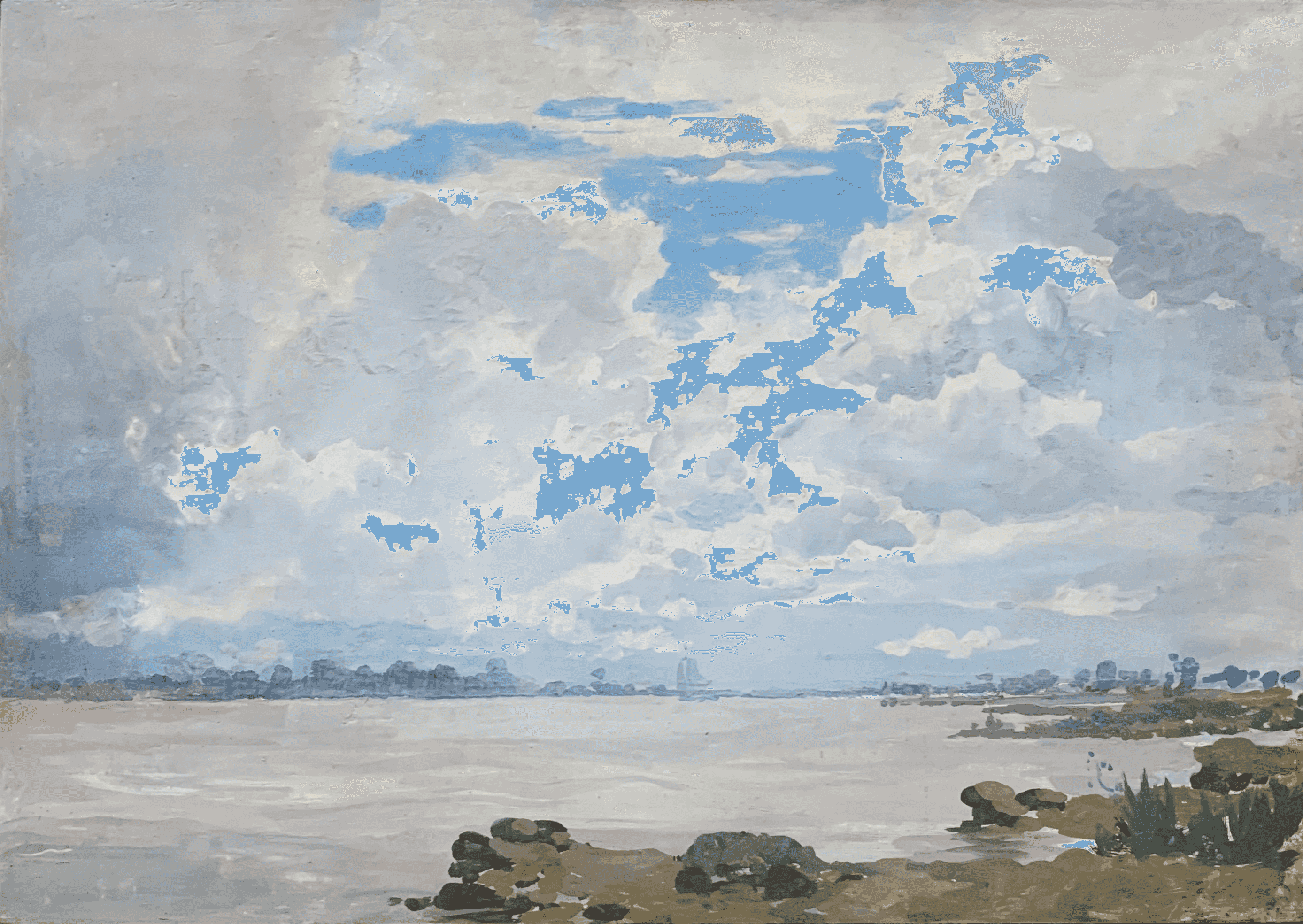 Jan Voerman sr - Ijsselgezicht bij Hattem (zonder lijst)