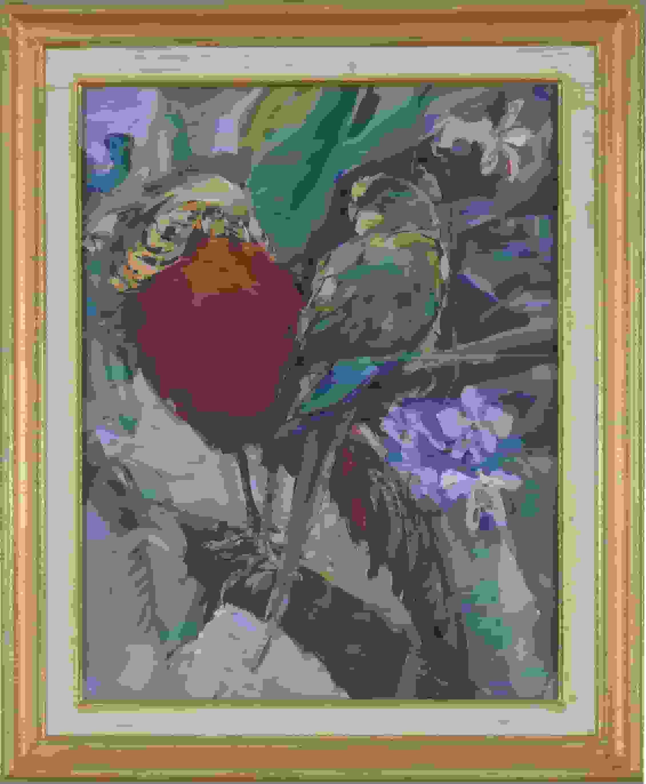 Carl Fahringer - Papegaaien (met lijst)