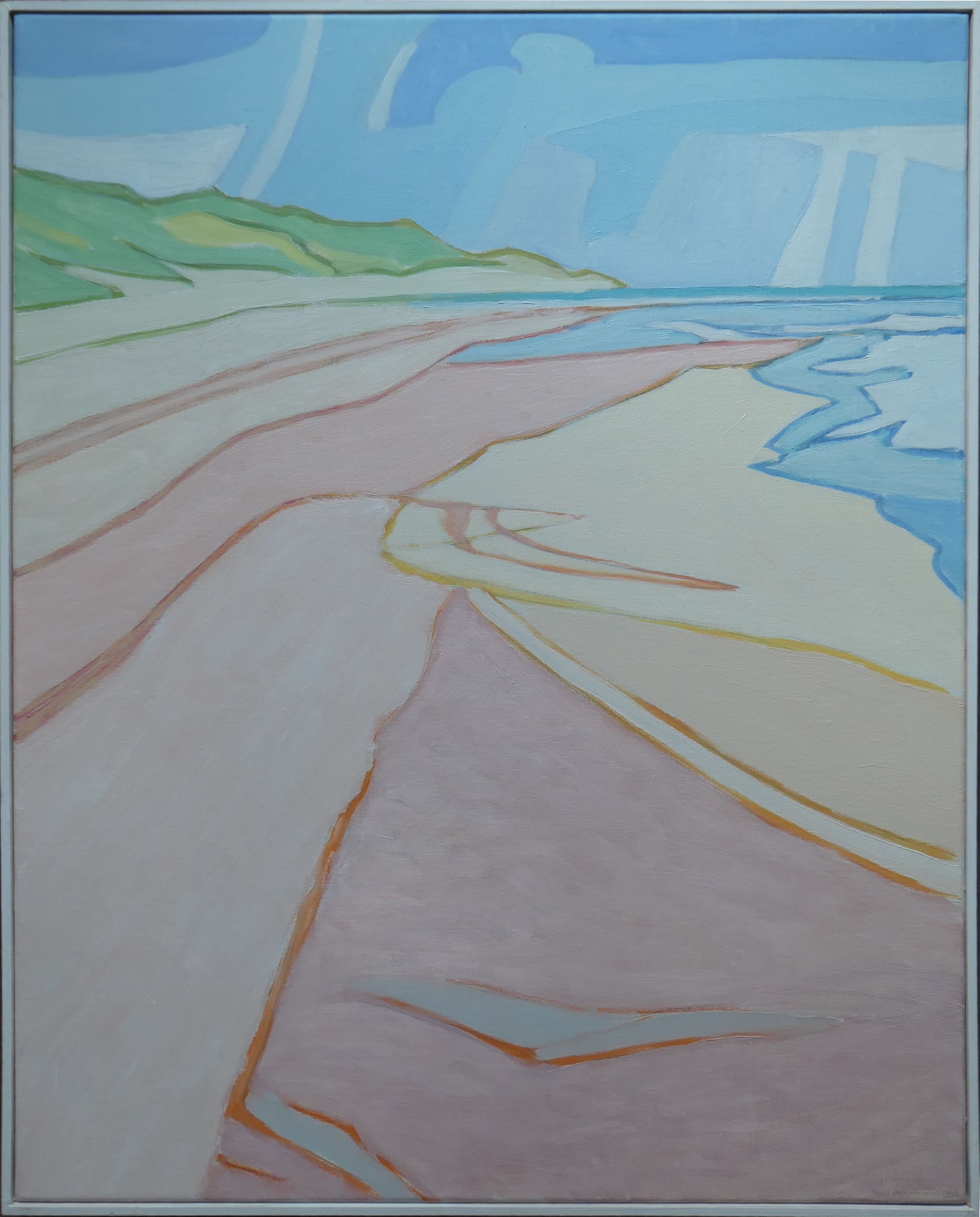 Kustlijn met strand en duinen zonder lijst