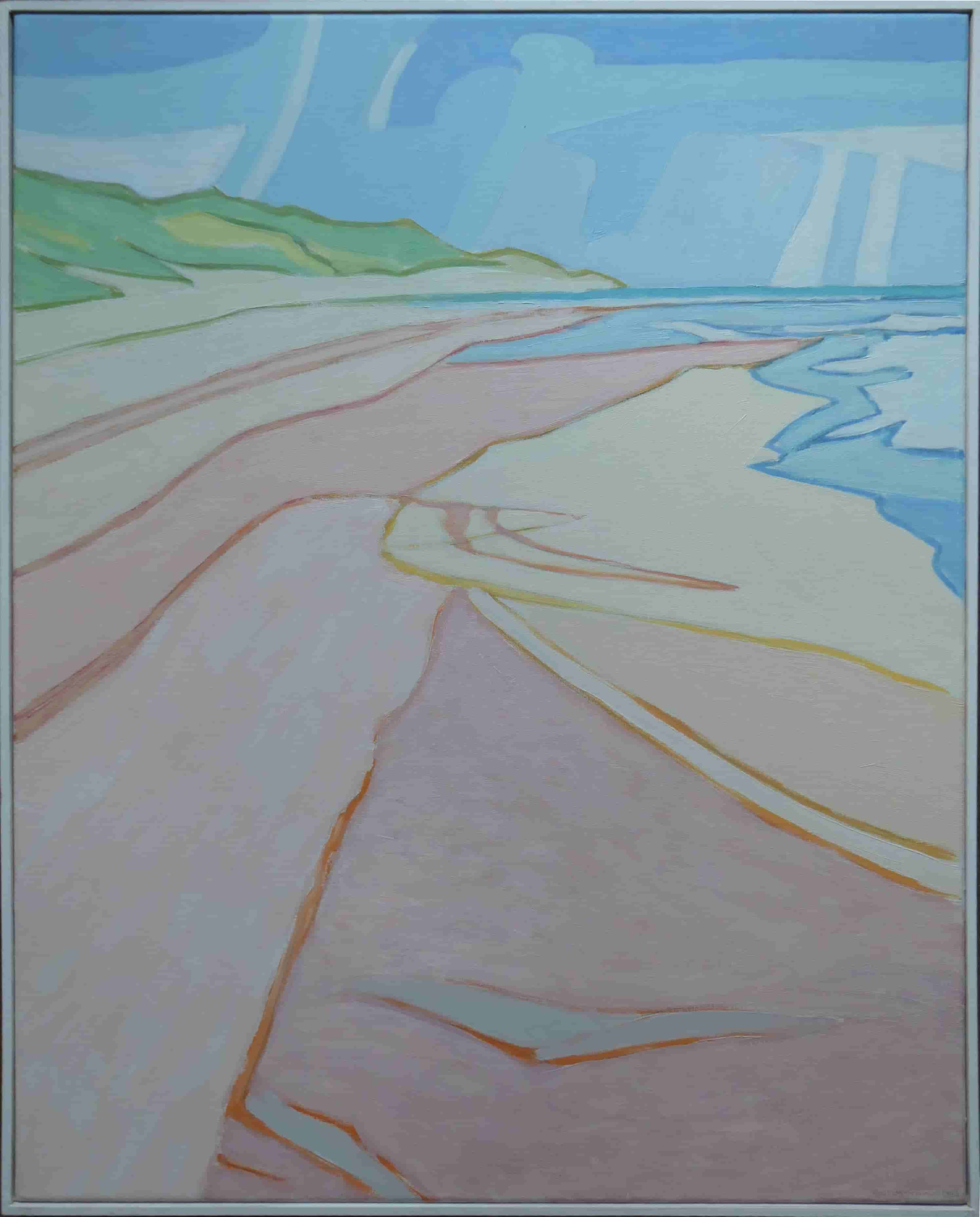 Paul Overhaus - Kustlijn met strand en duinen (zonder lijst)