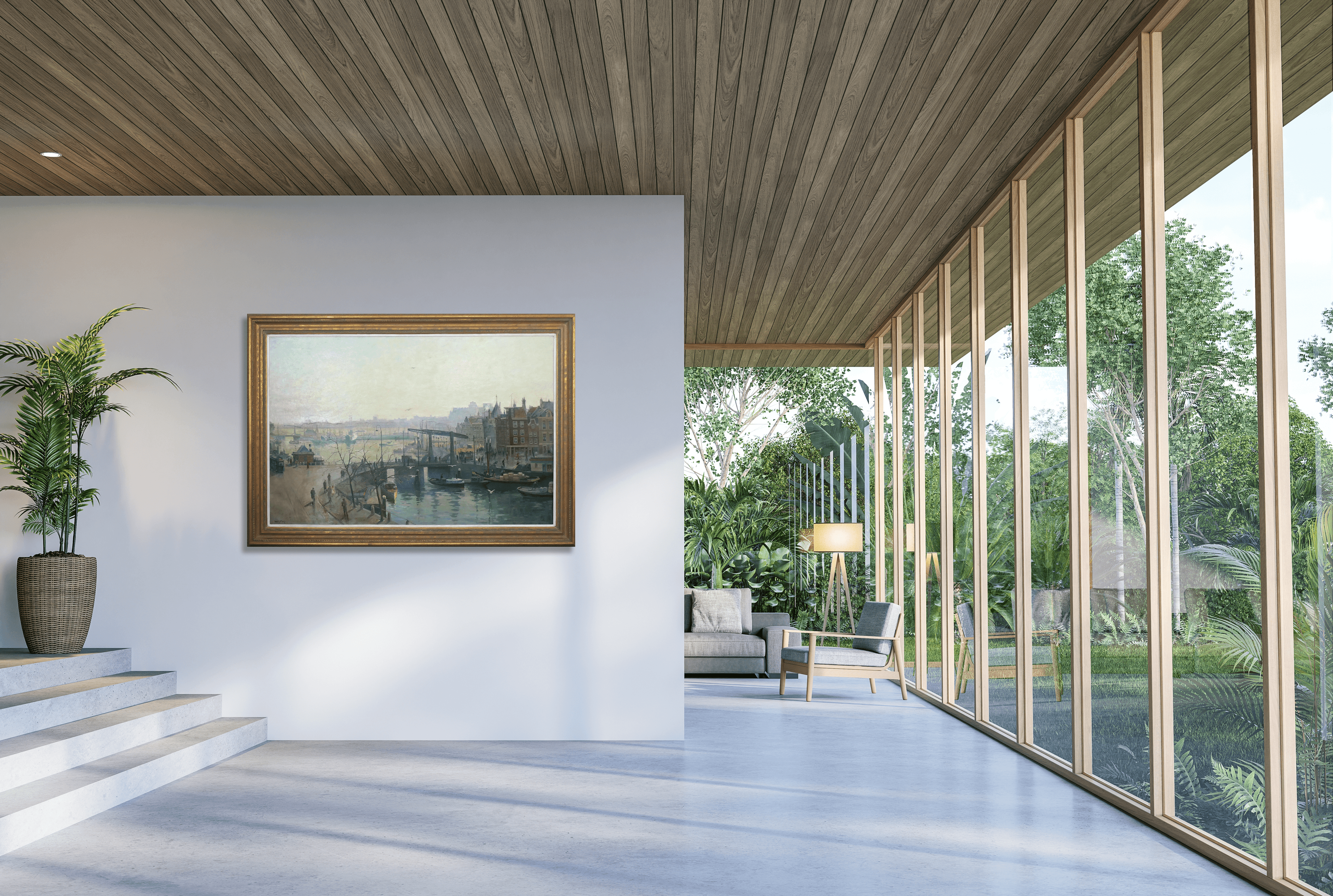 Open havenfront Amsterdam zonder lijst