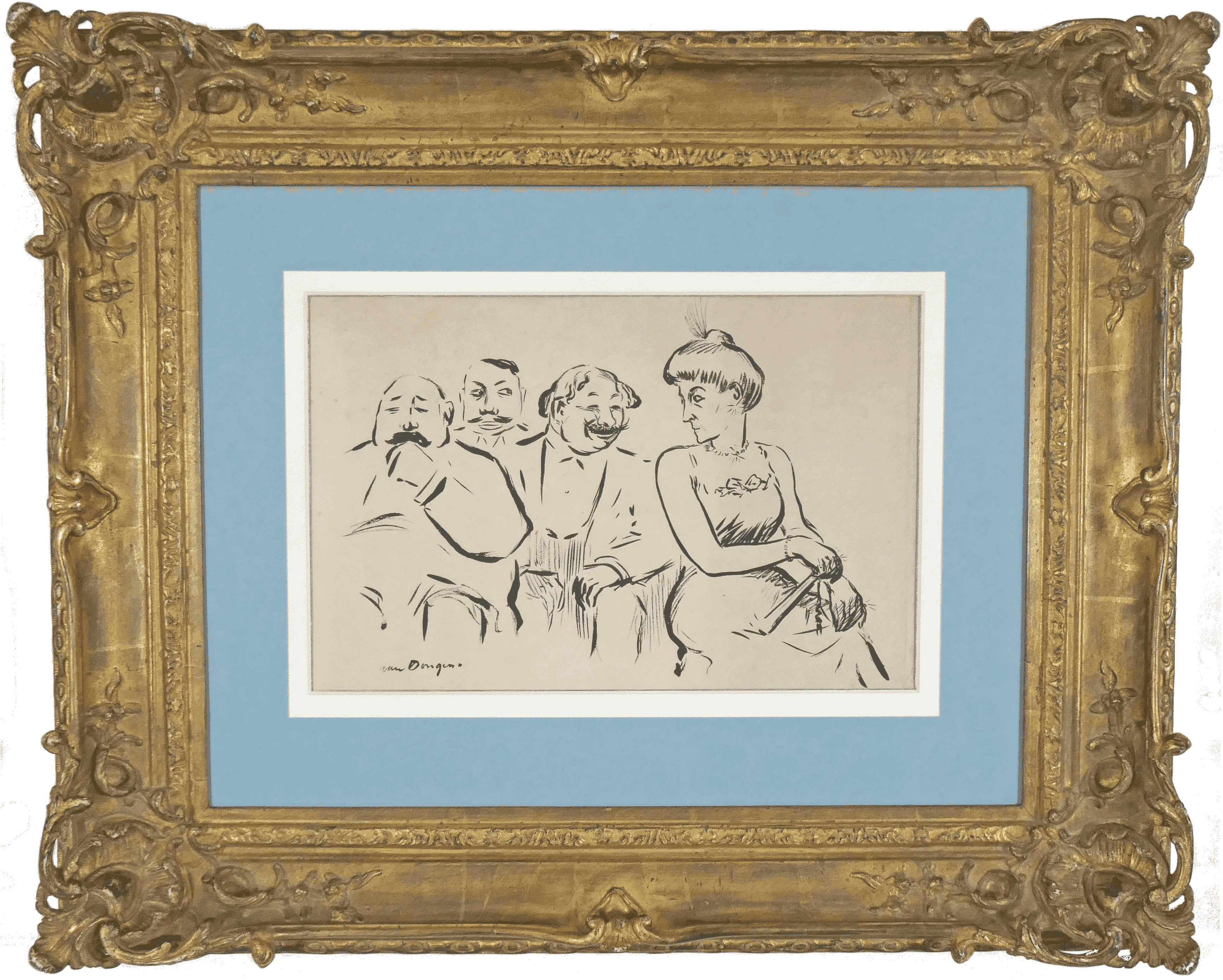 Kees van Dongen - De conversatie (met lijst)