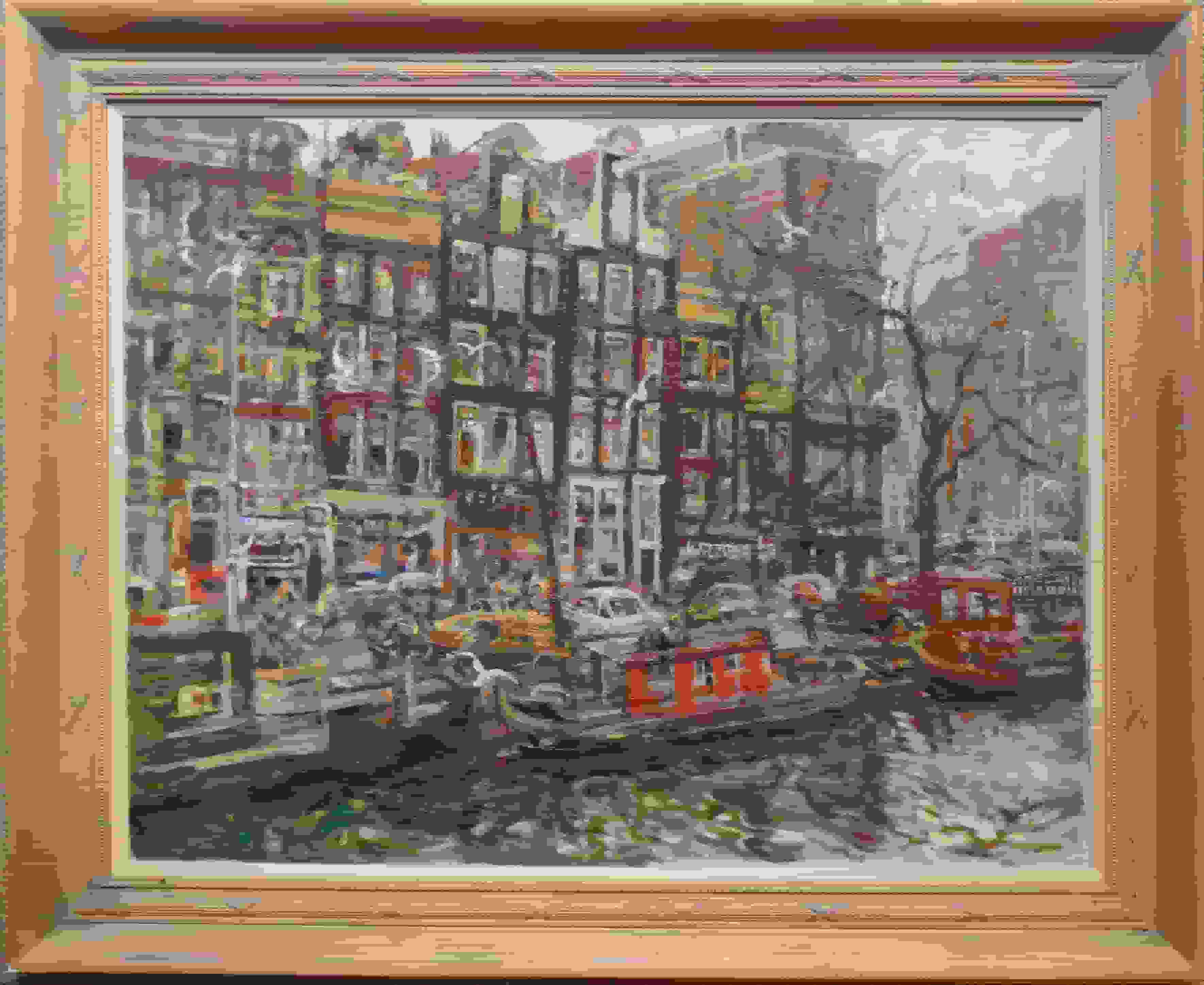 Erasmus Bernard von Dülmen-Krumpelman - Gracht Amsterdam (met lijst)