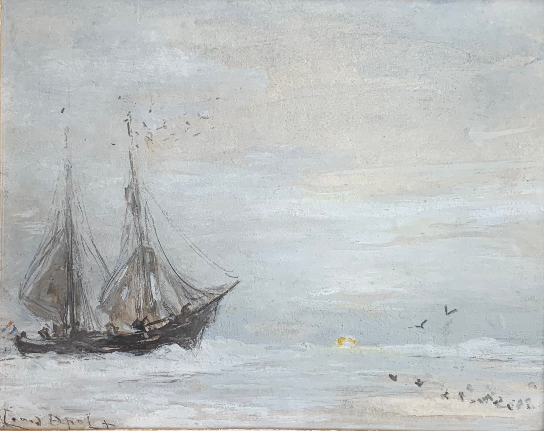 De Heemskerck op Nova Zembla, bij zonsondergang zonder lijst