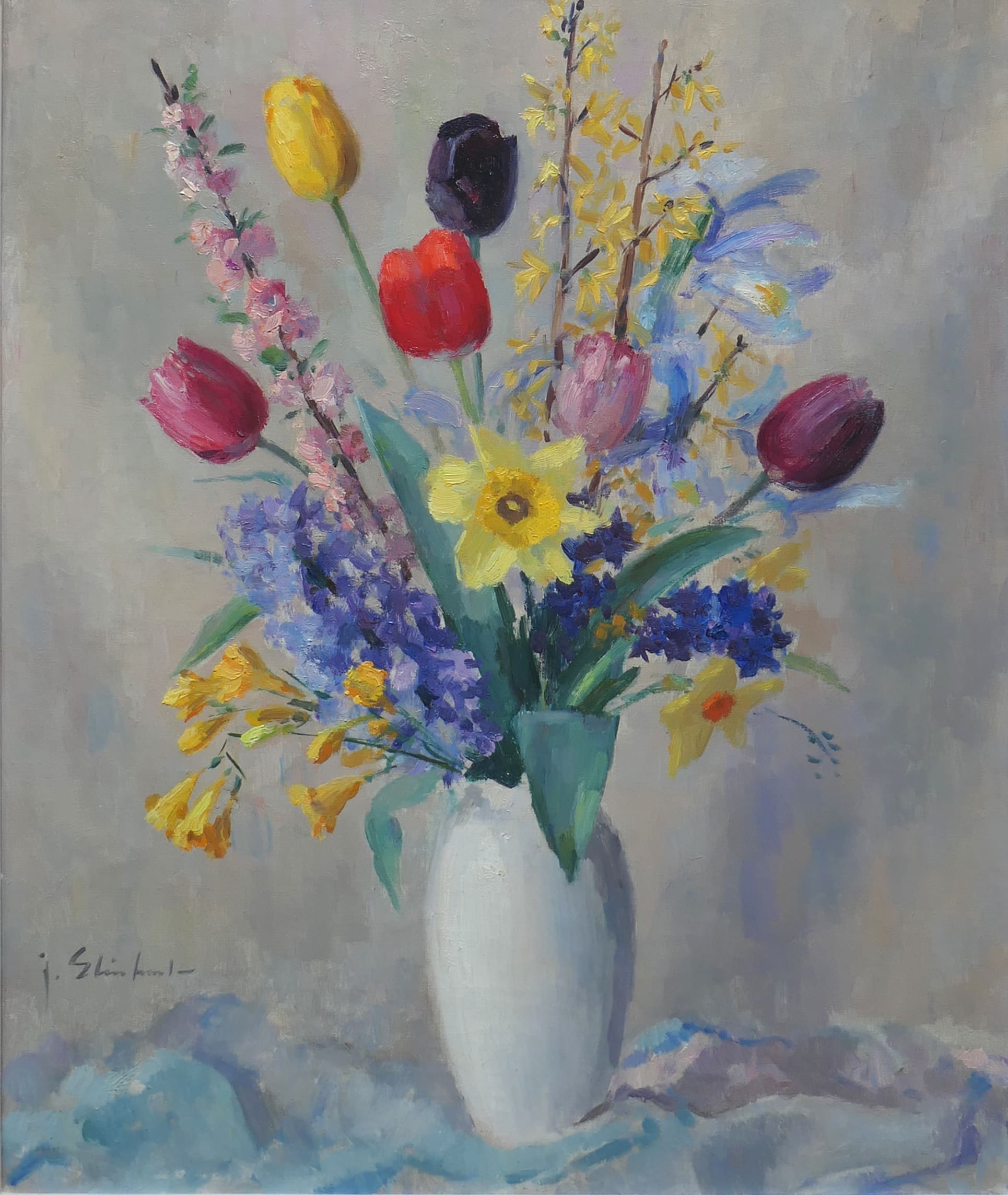 Voorjaarsbloemen zonder lijst