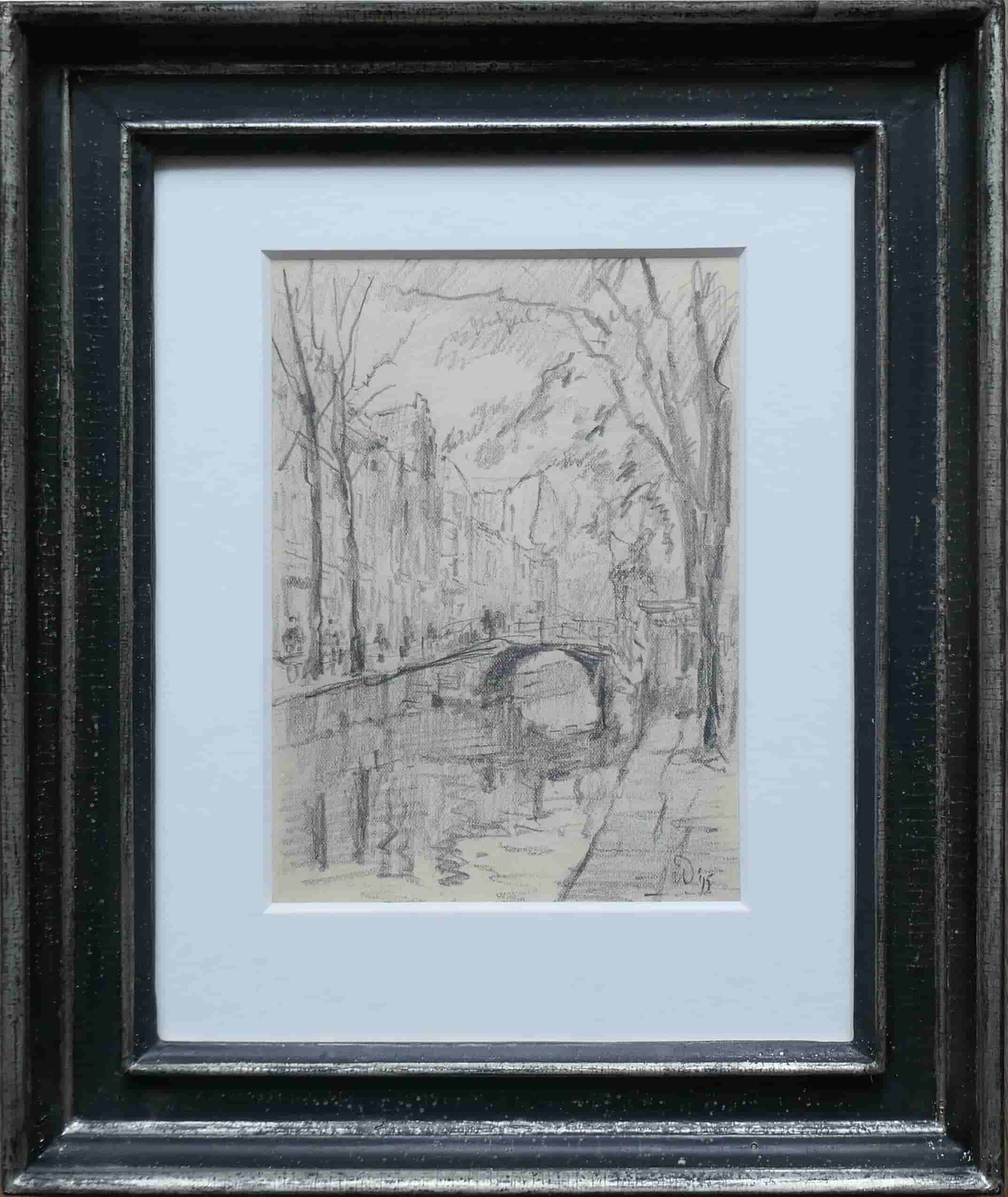 Kees van Dongen - Grachtje Delft (met lijst)