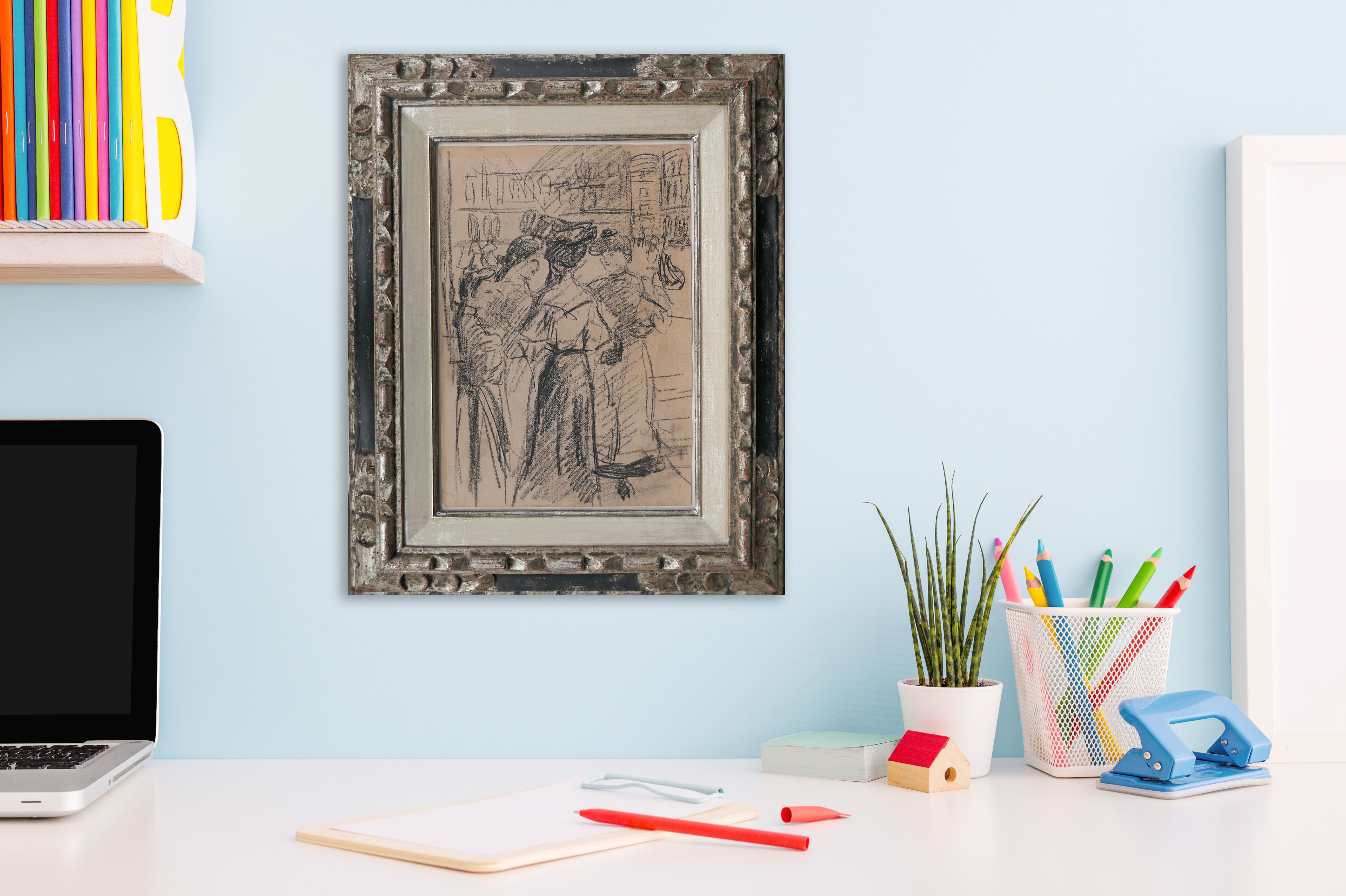 Naaisters op de Place Vendôme in Parijs zonder lijst