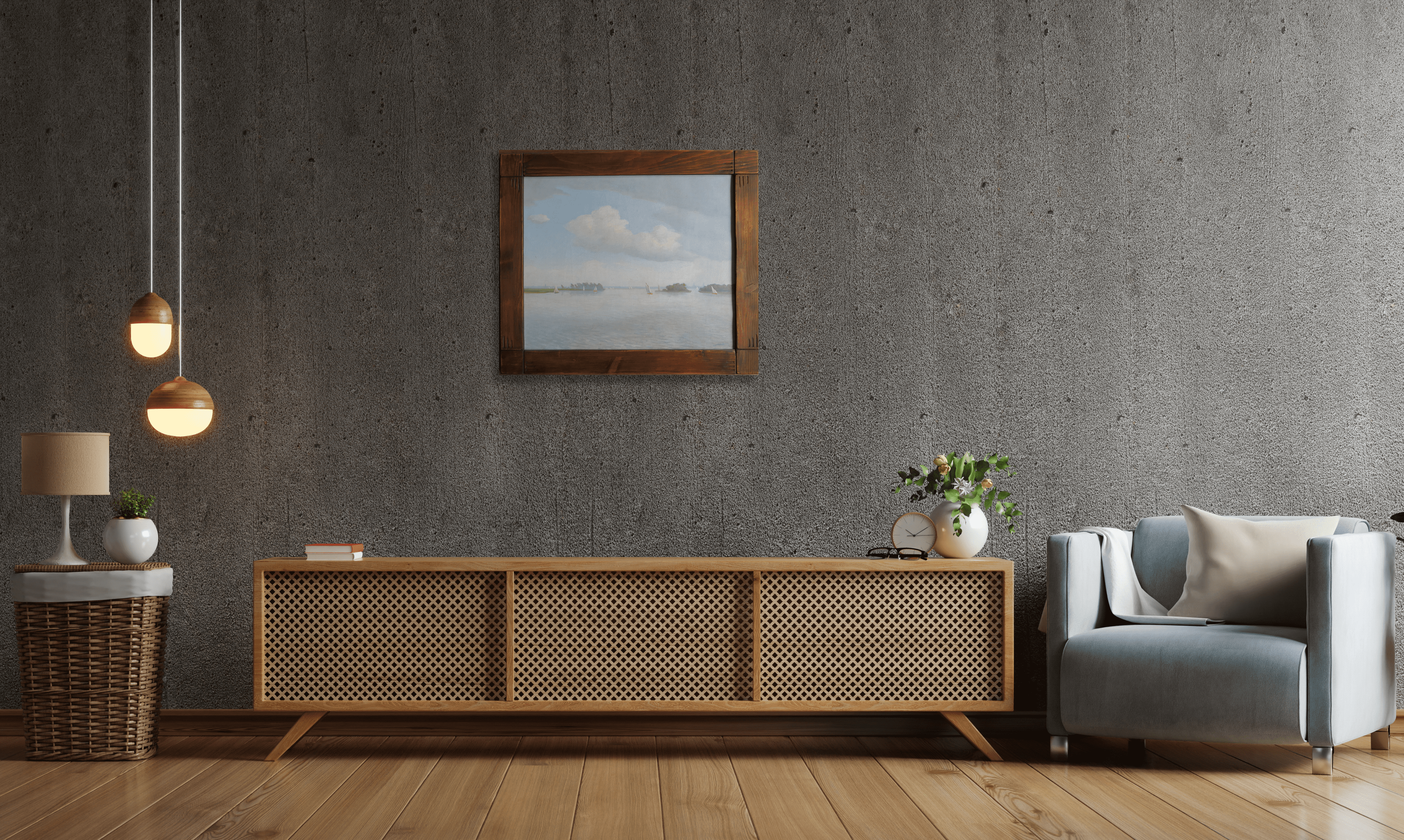 Zeilboten op Loosdrechtseplas zonder lijst