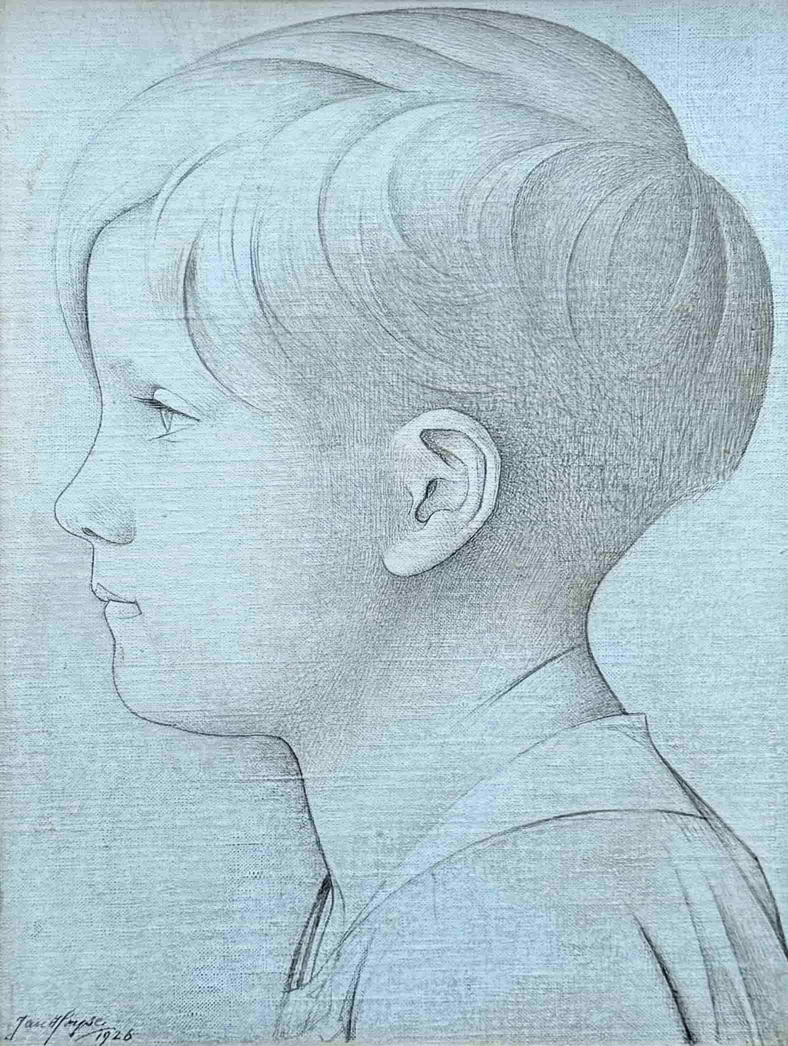 Jan Heyse - Portret van Jan Heyse junior op 6-jarige leeftijd (zonder lijst)