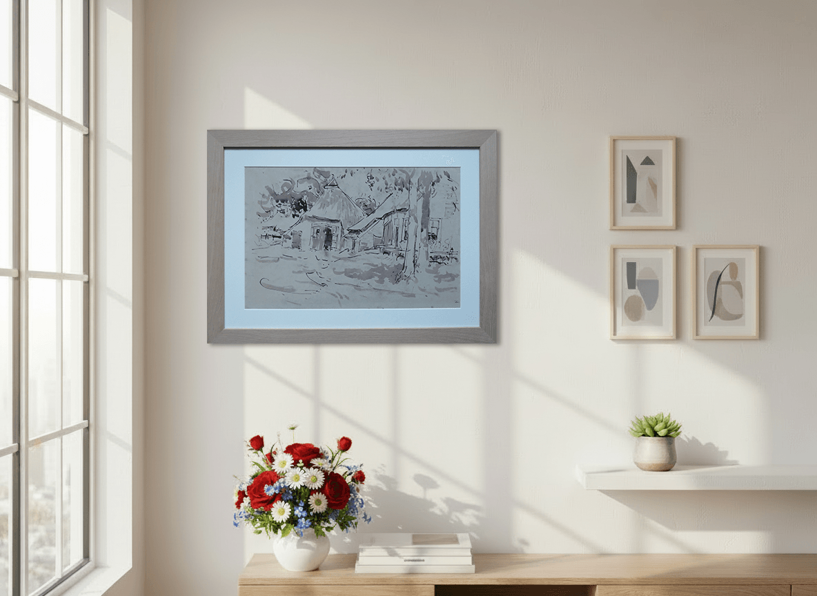 Jan Altink - Boerderij in Orvelte te Drenthe (in interieur)