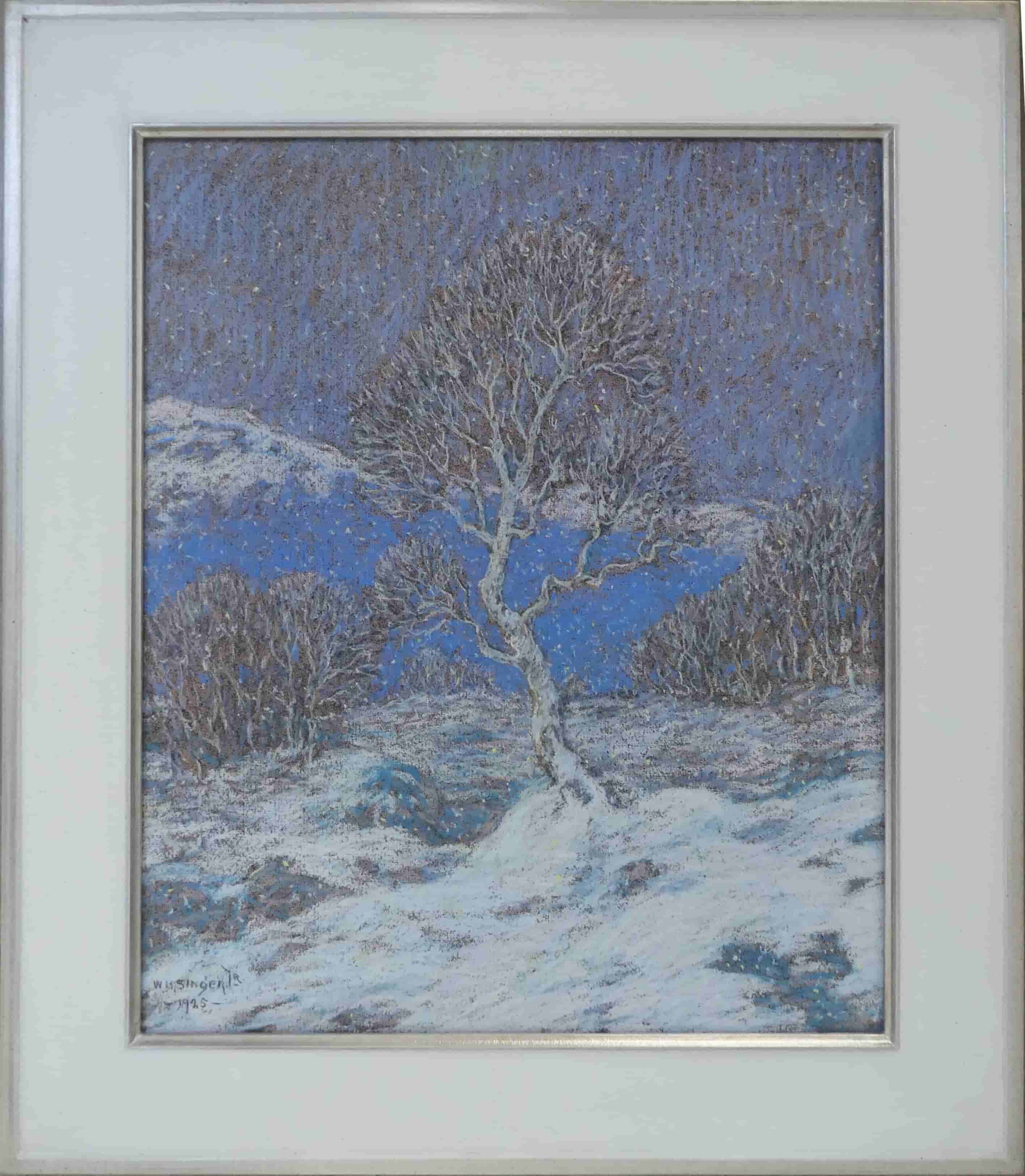 William Henry Singer - Nachtgezicht Olden (met lijst)