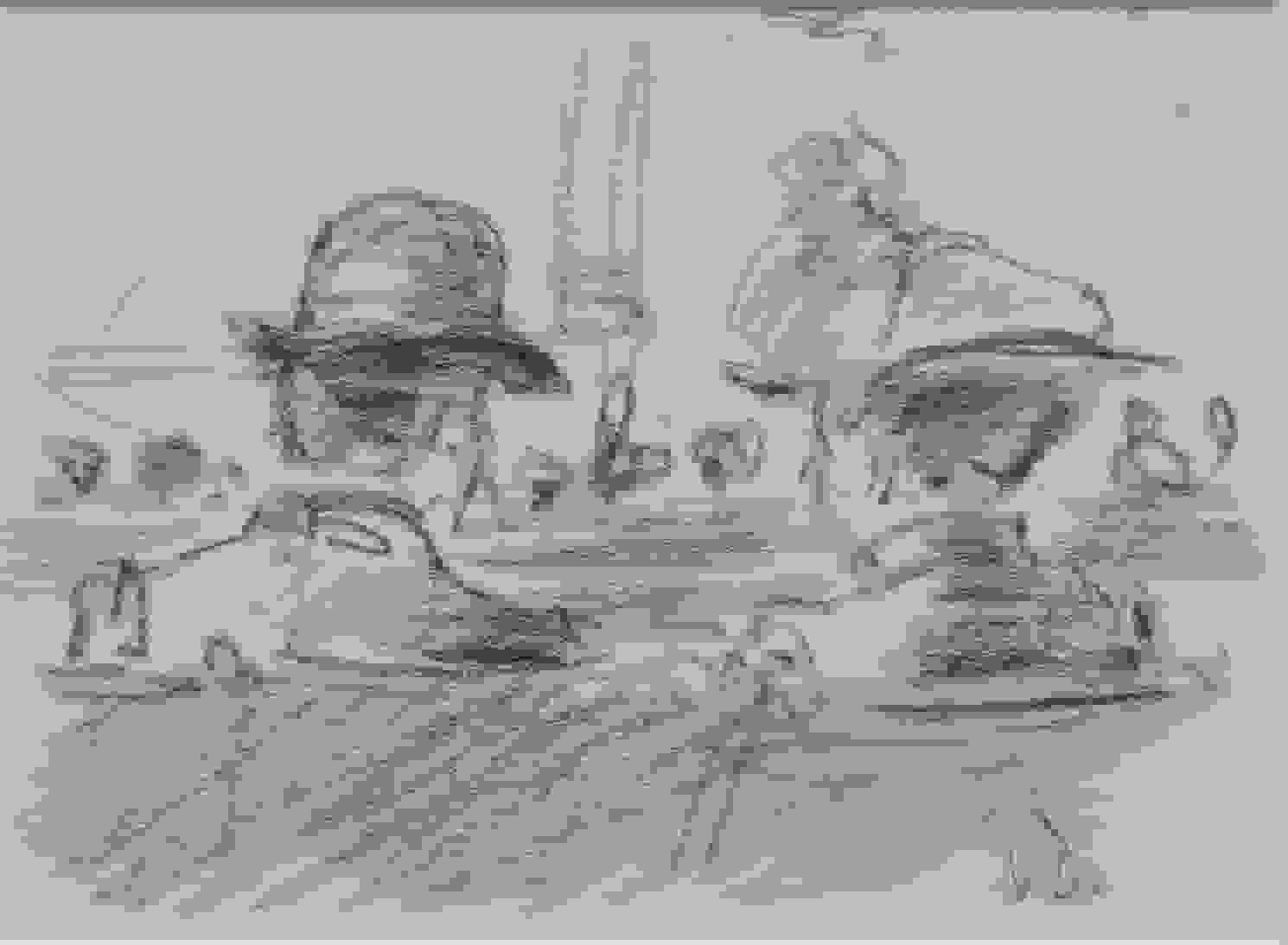 Kees van Dongen - Bezoekers in variété-theater ''Faveur'' (zonder lijst)