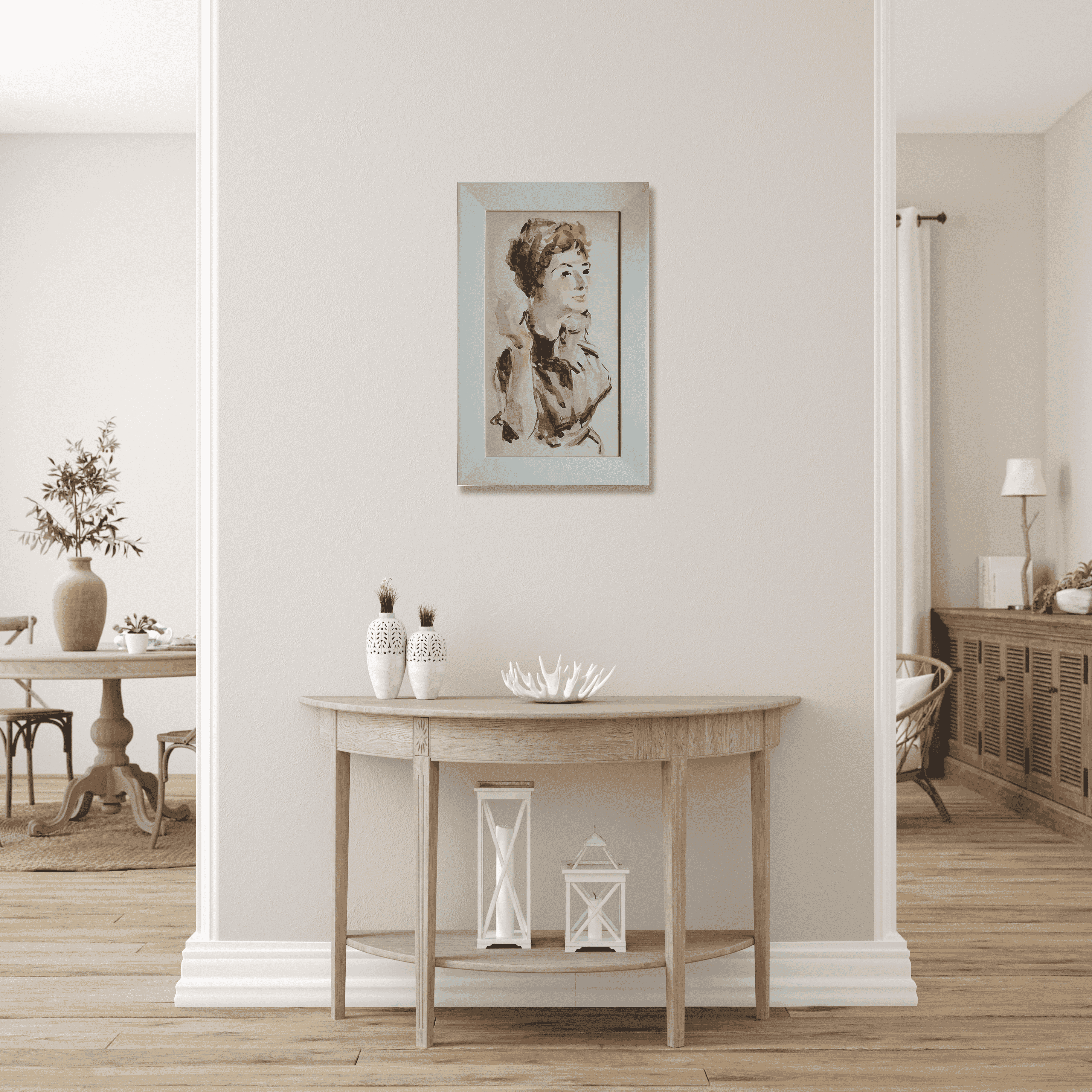 Jan Altink - Dame met sigaret (in interieur)