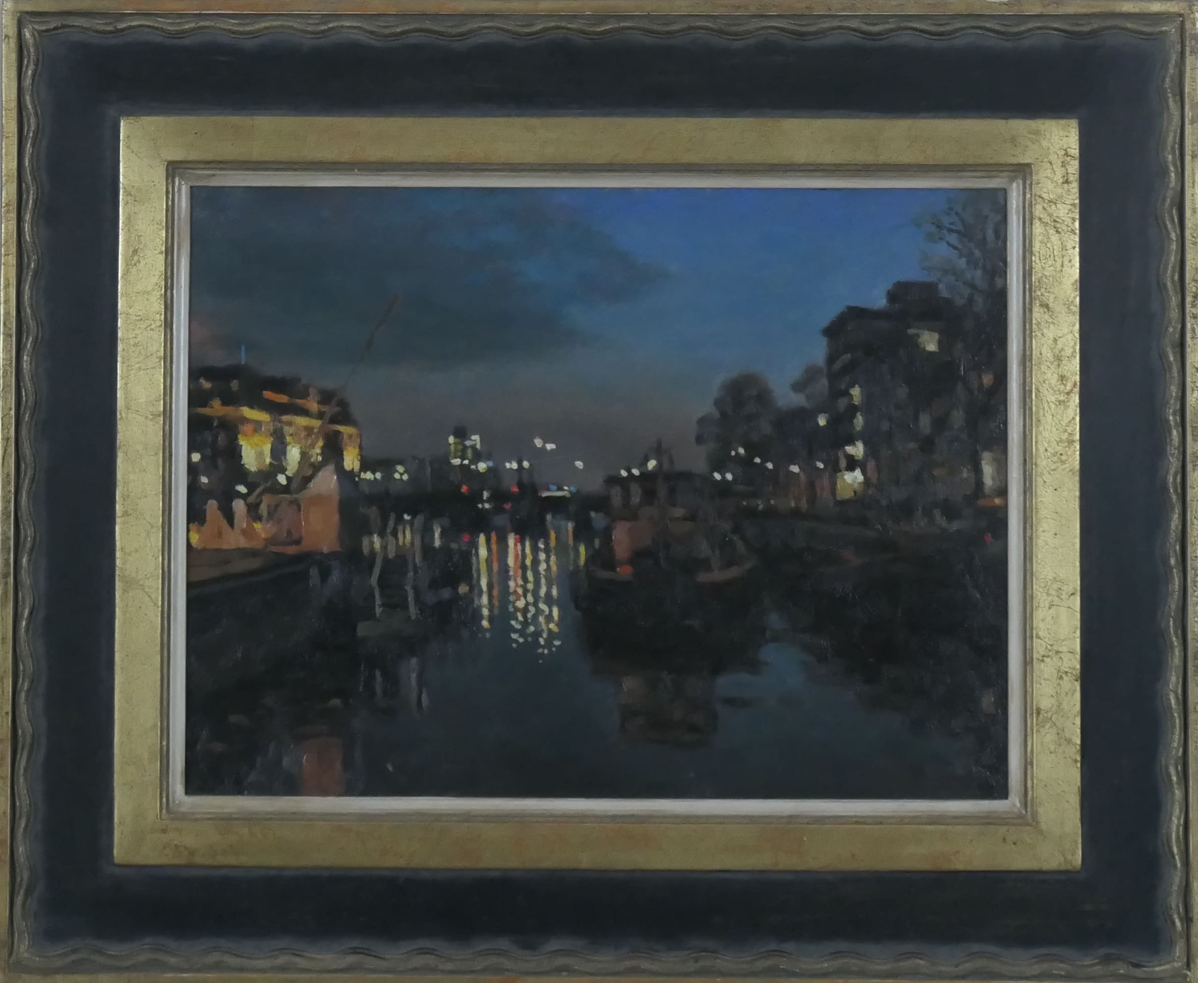 Amstel bij avond zonder lijst