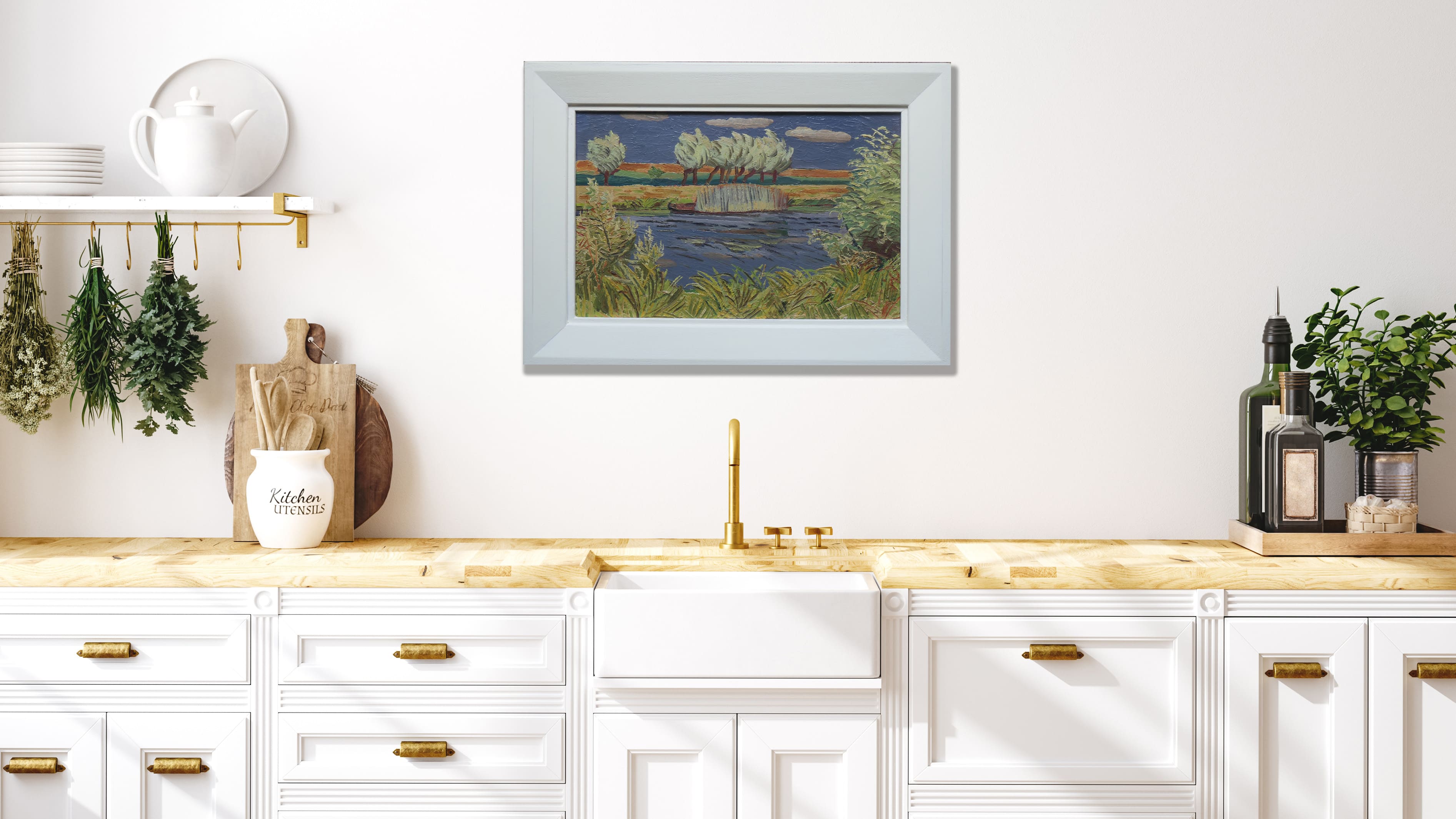 Riviergezicht zonder lijst