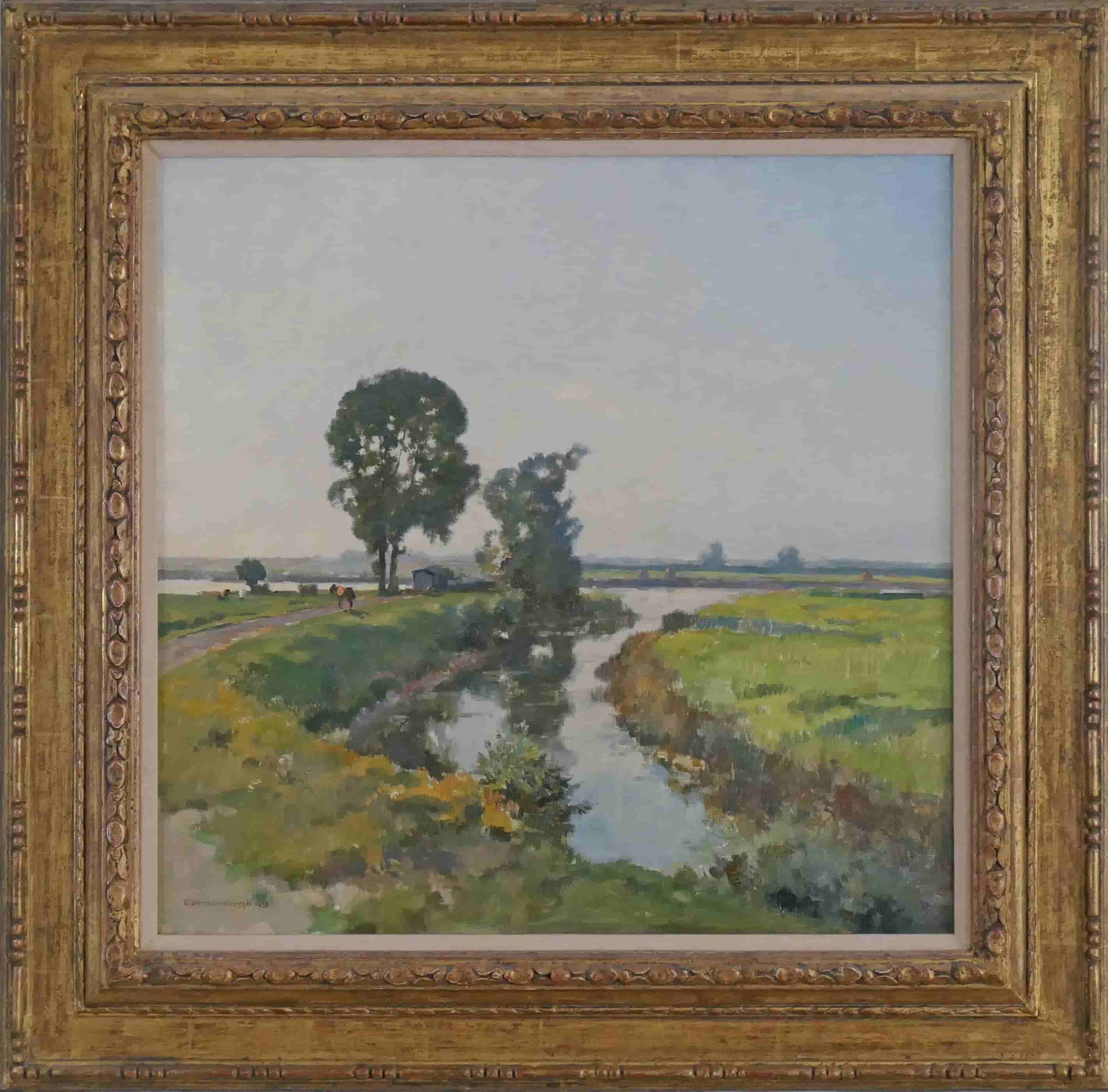 Cornelis Vreedenburgh - Rivierlandschap (met lijst)