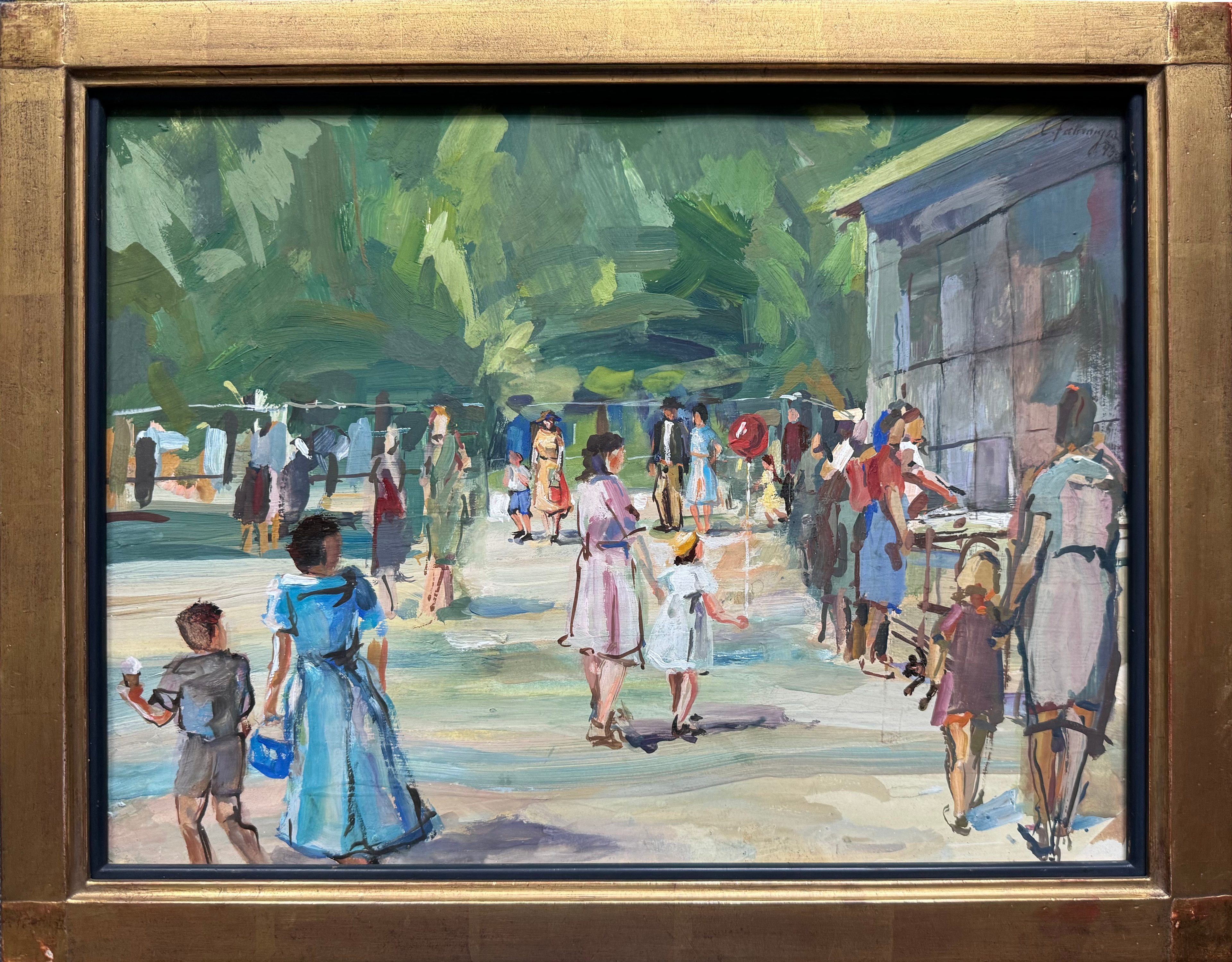 Zomerdag in de dierentuin zonder lijst