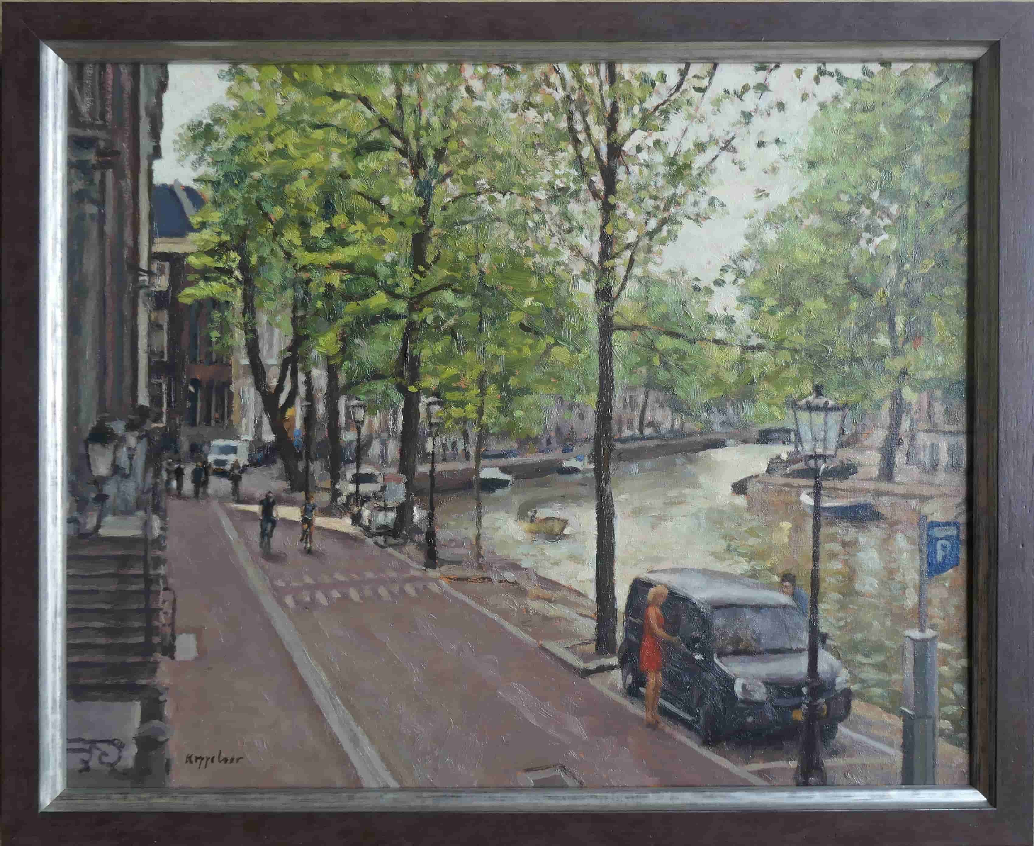 Frans Koppelaar - Herengracht Amsterdam: Gouden Bocht (met lijst)