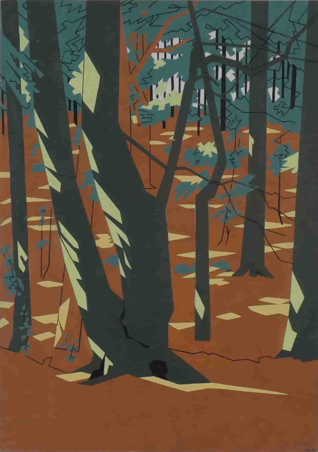 Hendrik Valk - Zon in het bos