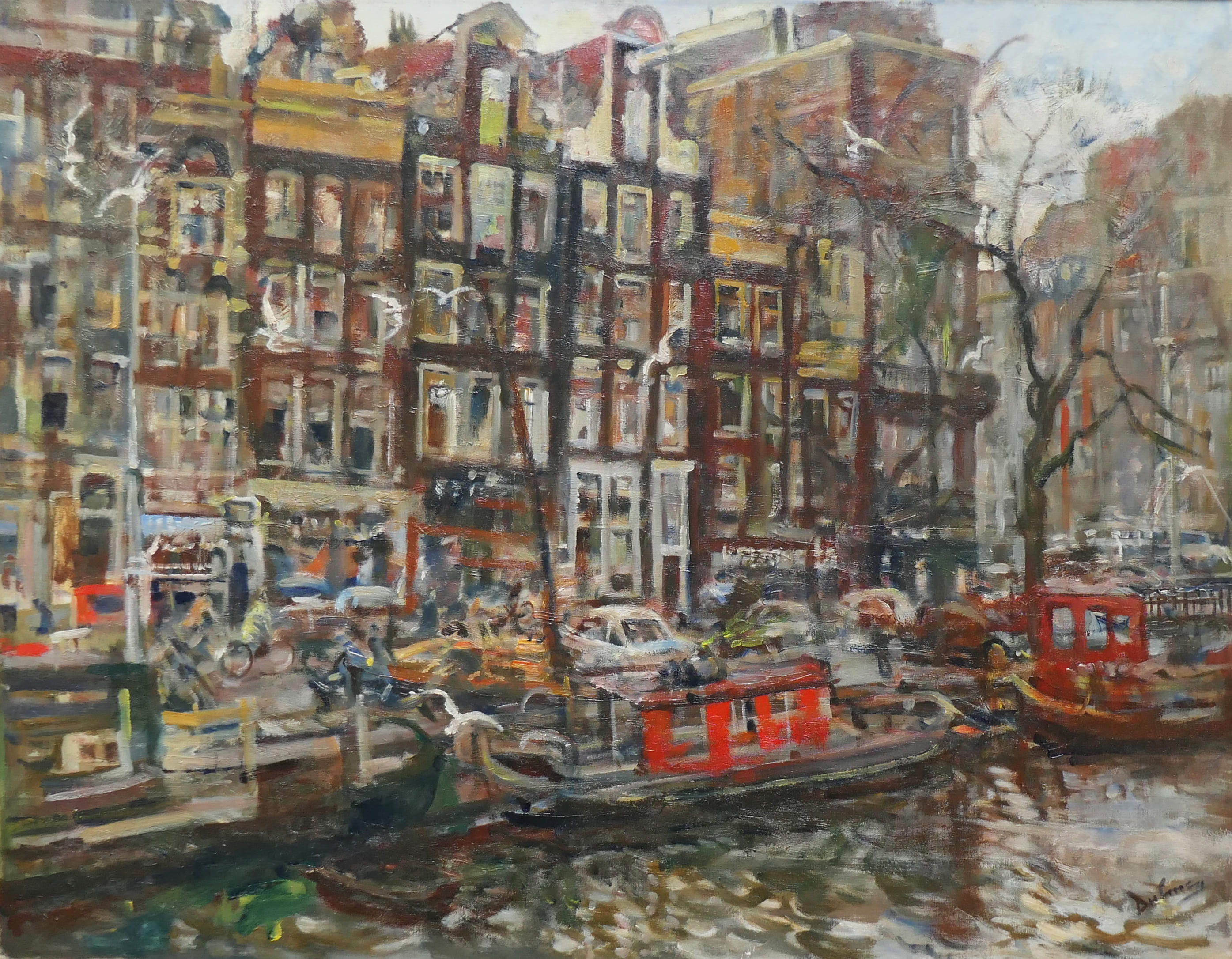 Gracht Amsterdam zonder lijst