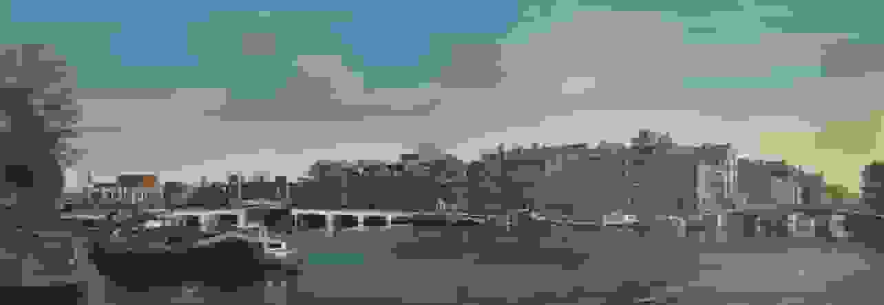 Michael John Hunt - Panorama Amstel (zonder lijst)