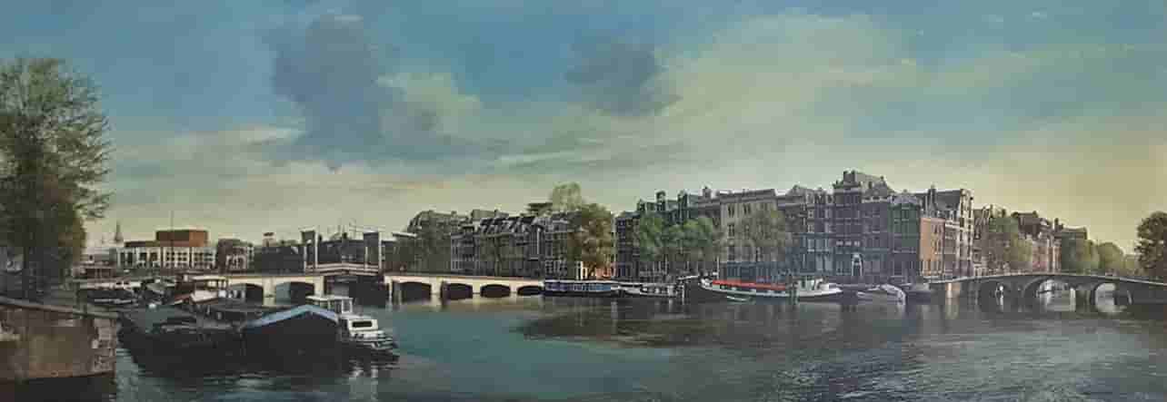 Michael John Hunt - Panorama Amstel (zonder lijst)