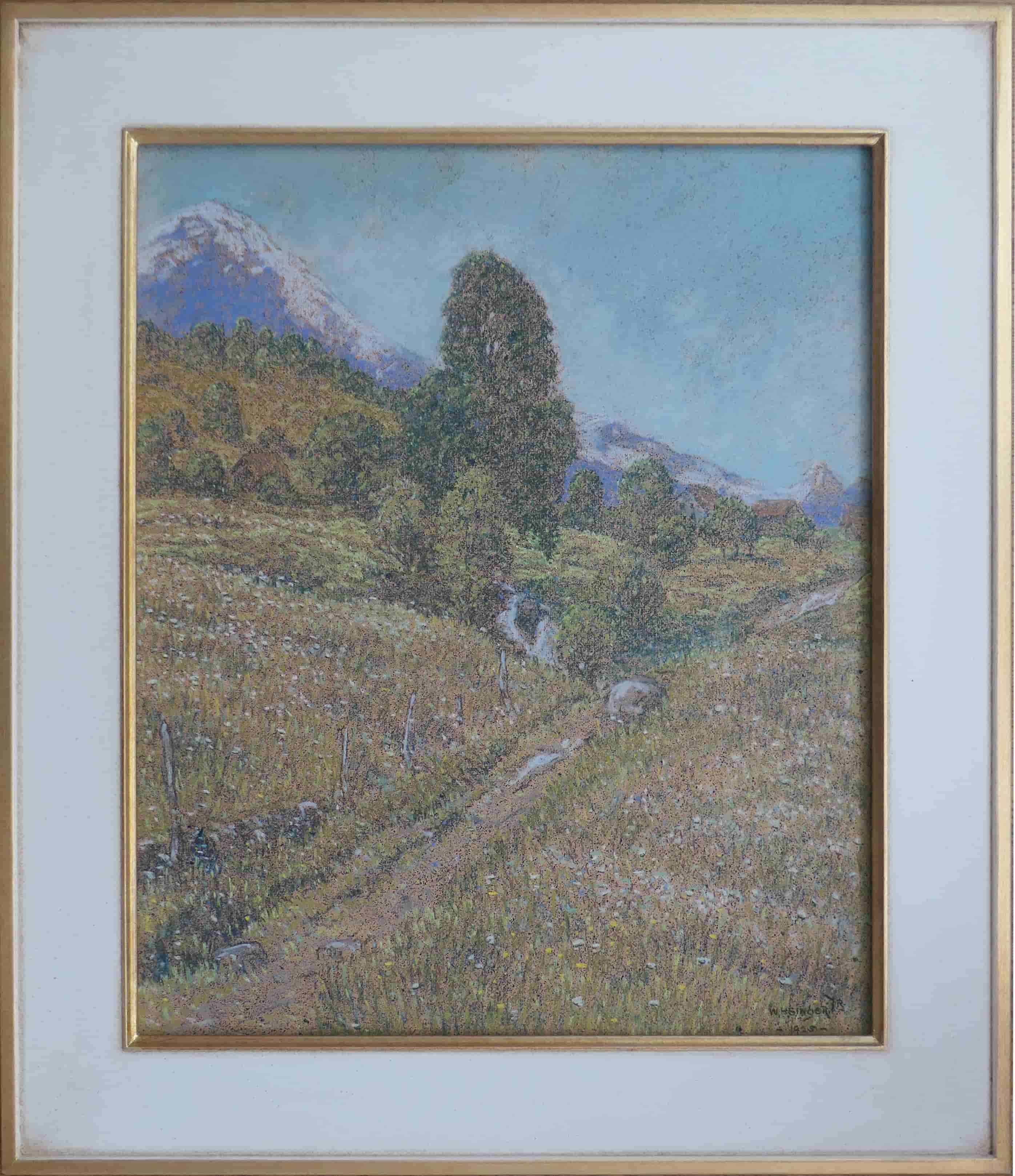 William Henry Singer - Noors berglandschap (met lijst)