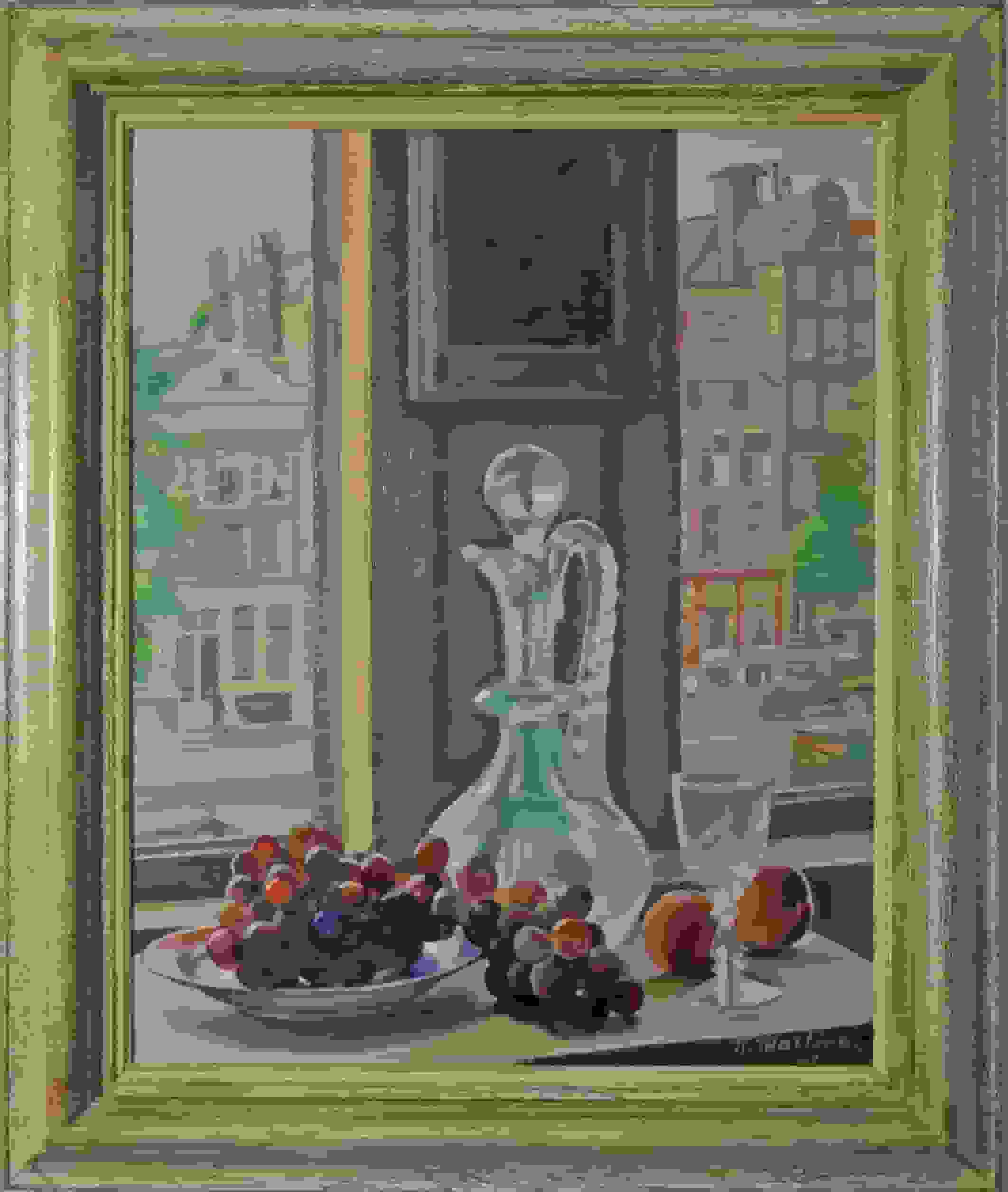 Raoul Martinez - Uitzicht Prinsengracht (met lijst)