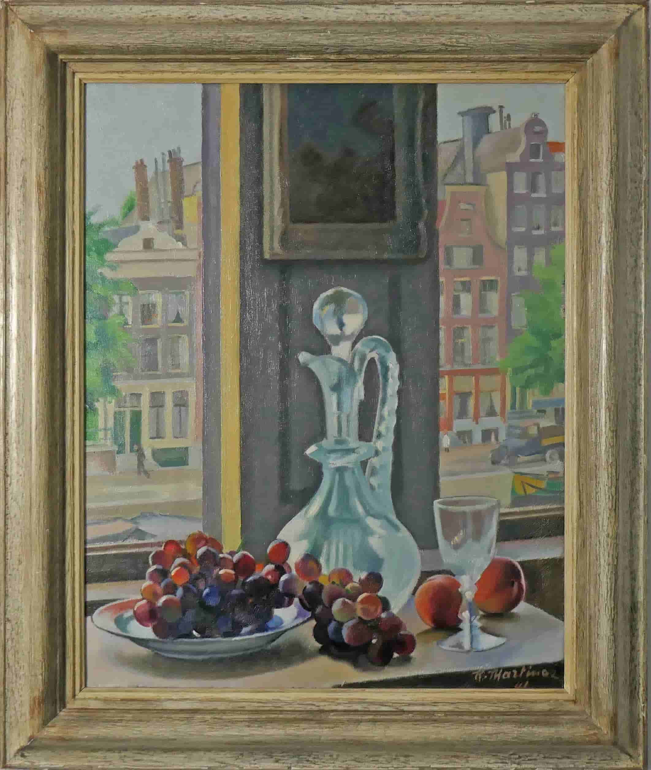 Raoul Martinez - Uitzicht Prinsengracht (met lijst)