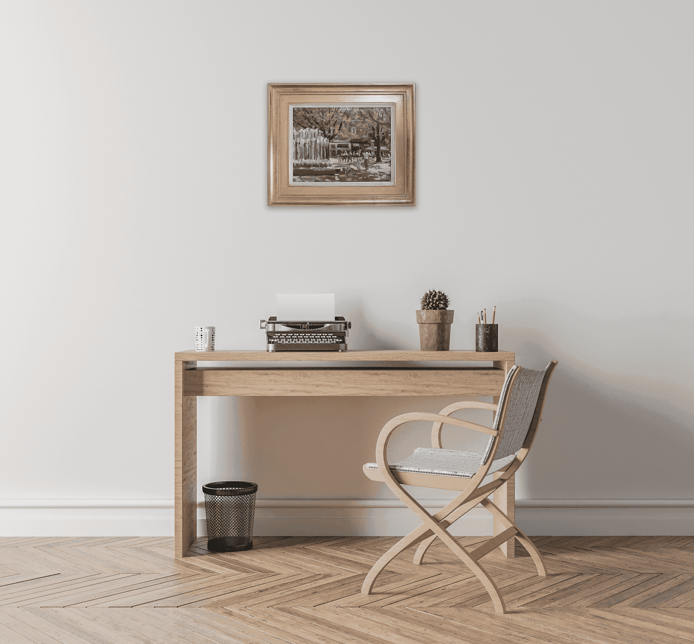 Louis Visser - Plein Hogeweg in Amsterdam (in interieur)