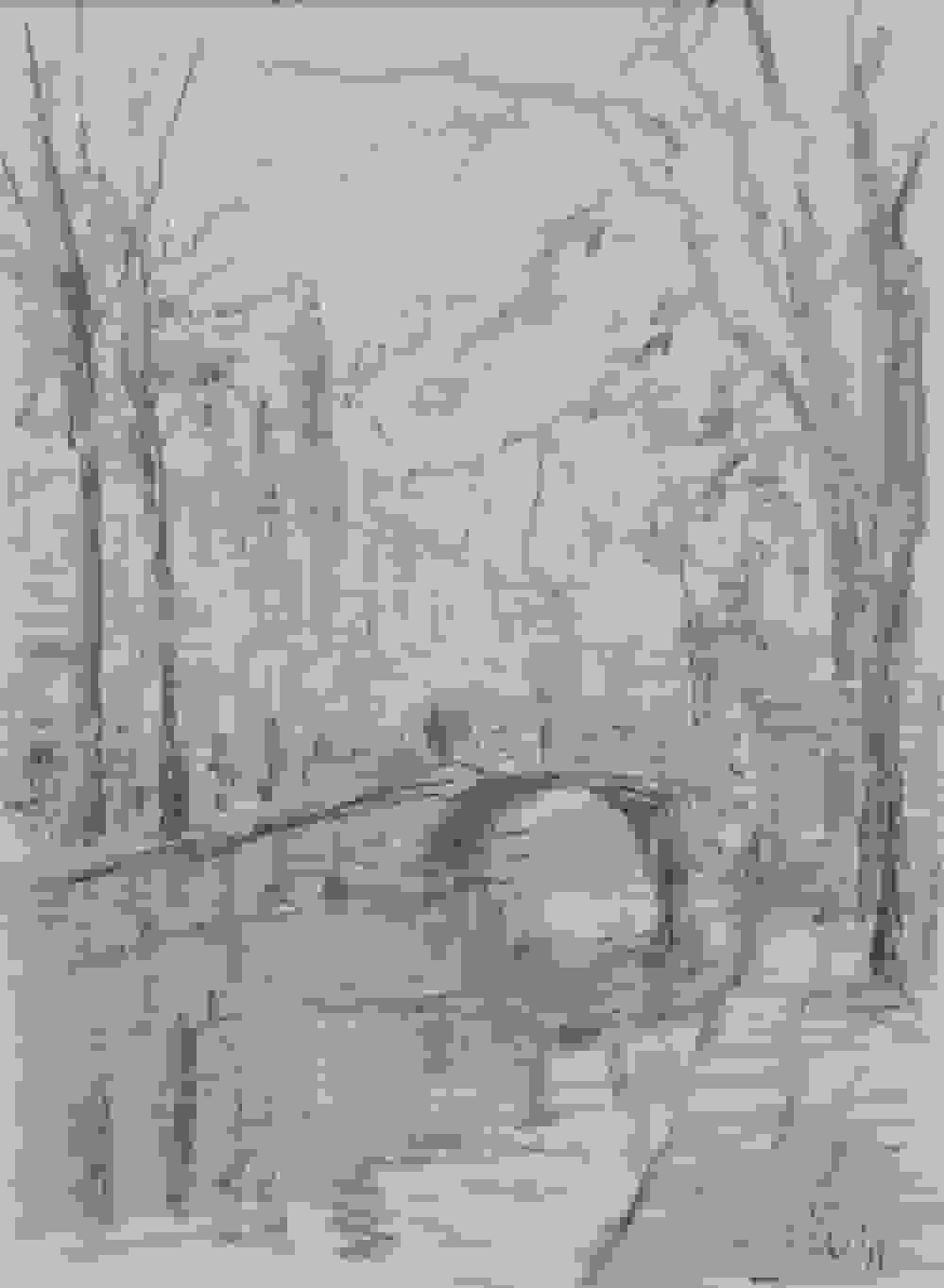 Kees van Dongen - Grachtje Delft (zonder lijst)