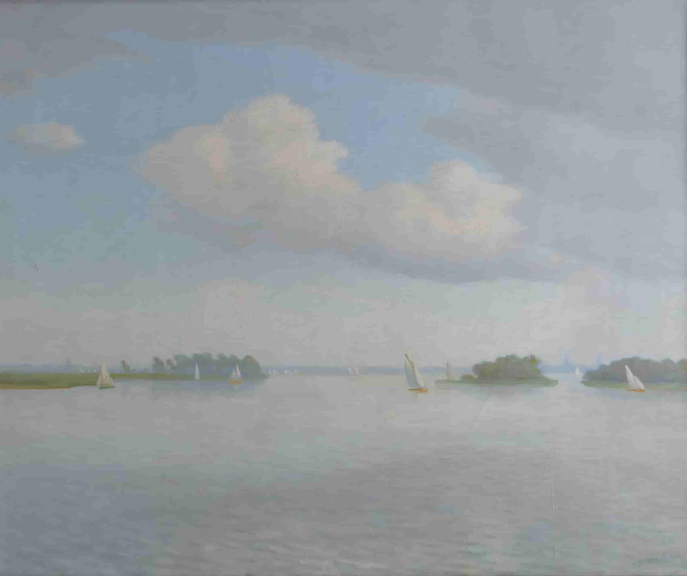 Dirk Smorenberg - Zeilboten varen op de Loosdrechtseplas