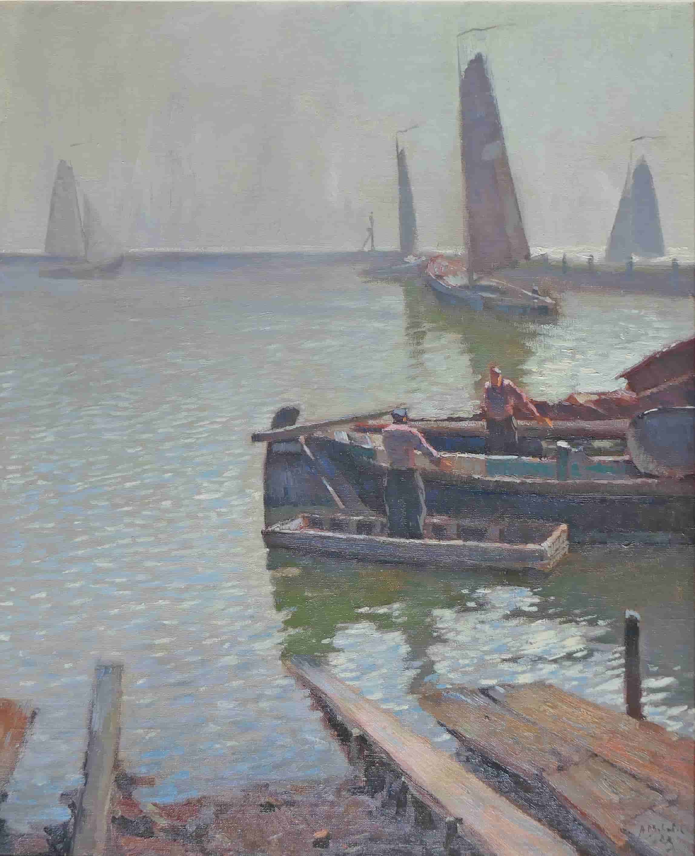 Anthony Pieter Schotel - Botter met vissersschepen