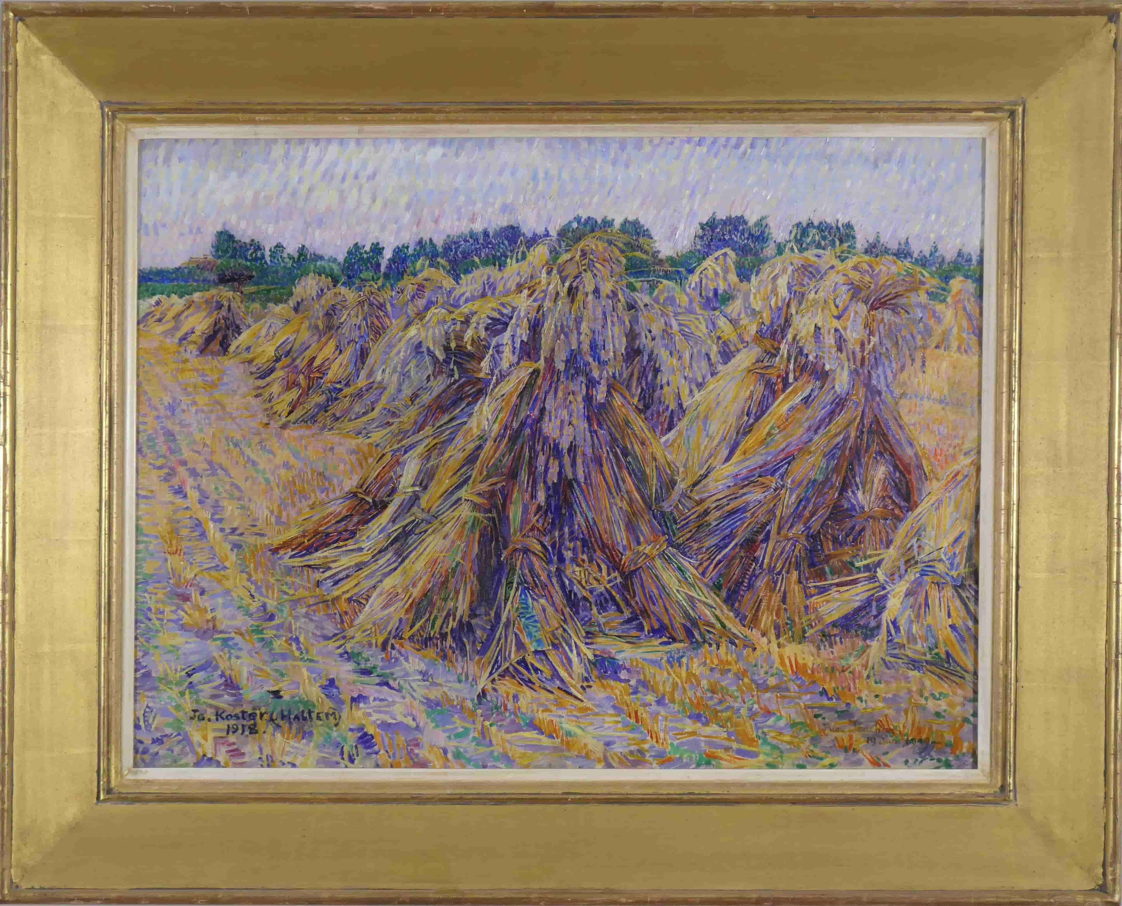 Jo Koster - Korenschoven (met lijst)