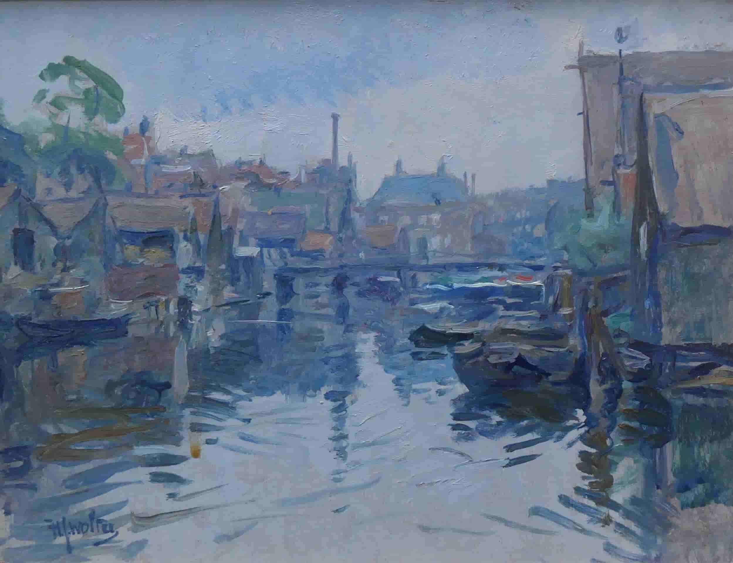 Hendrik Jan Wolter - Bickerseiland (zonder lijst)