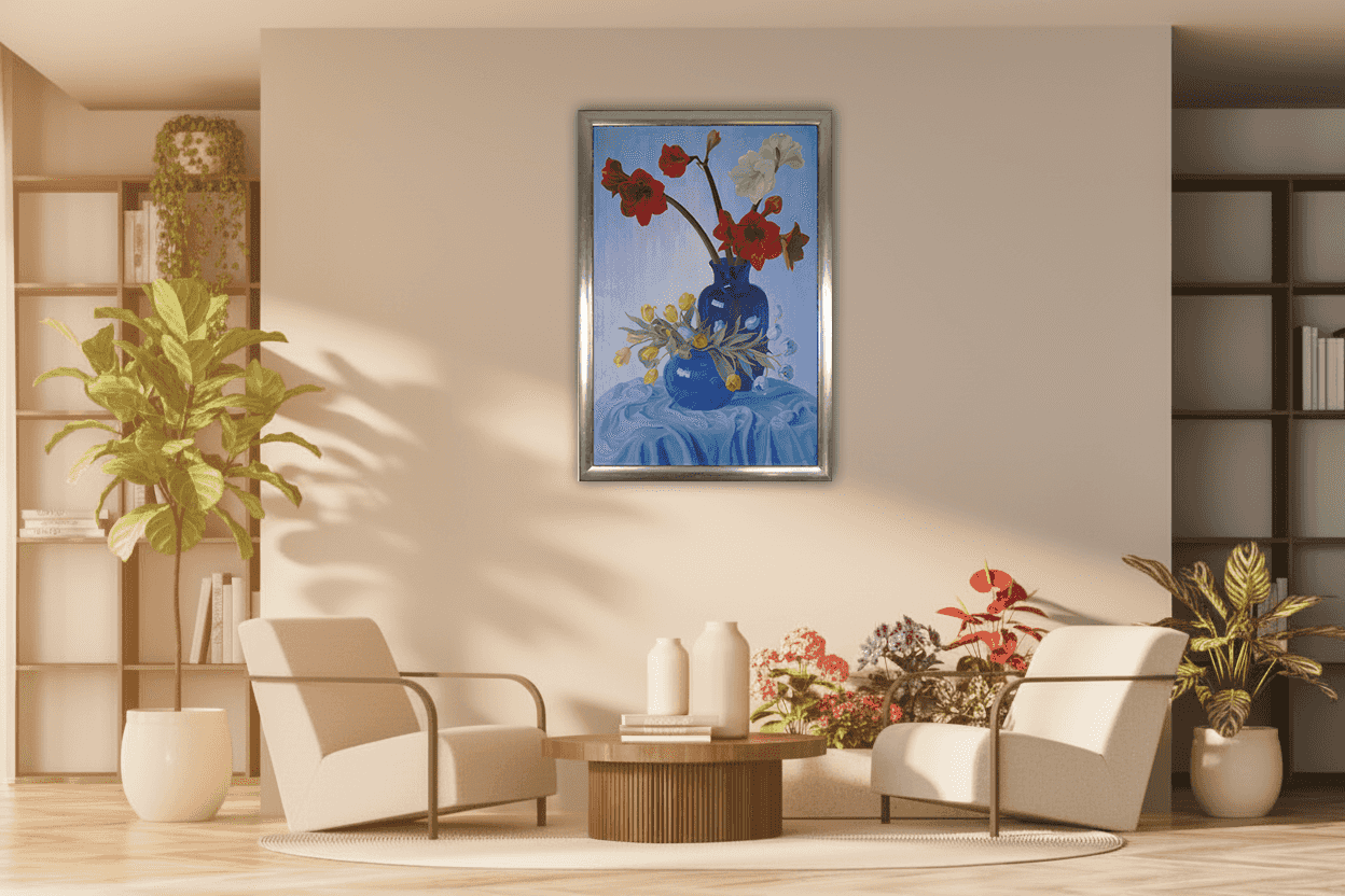 Dirk Smorenberg - Amarylissen en tulpen (in interieur)