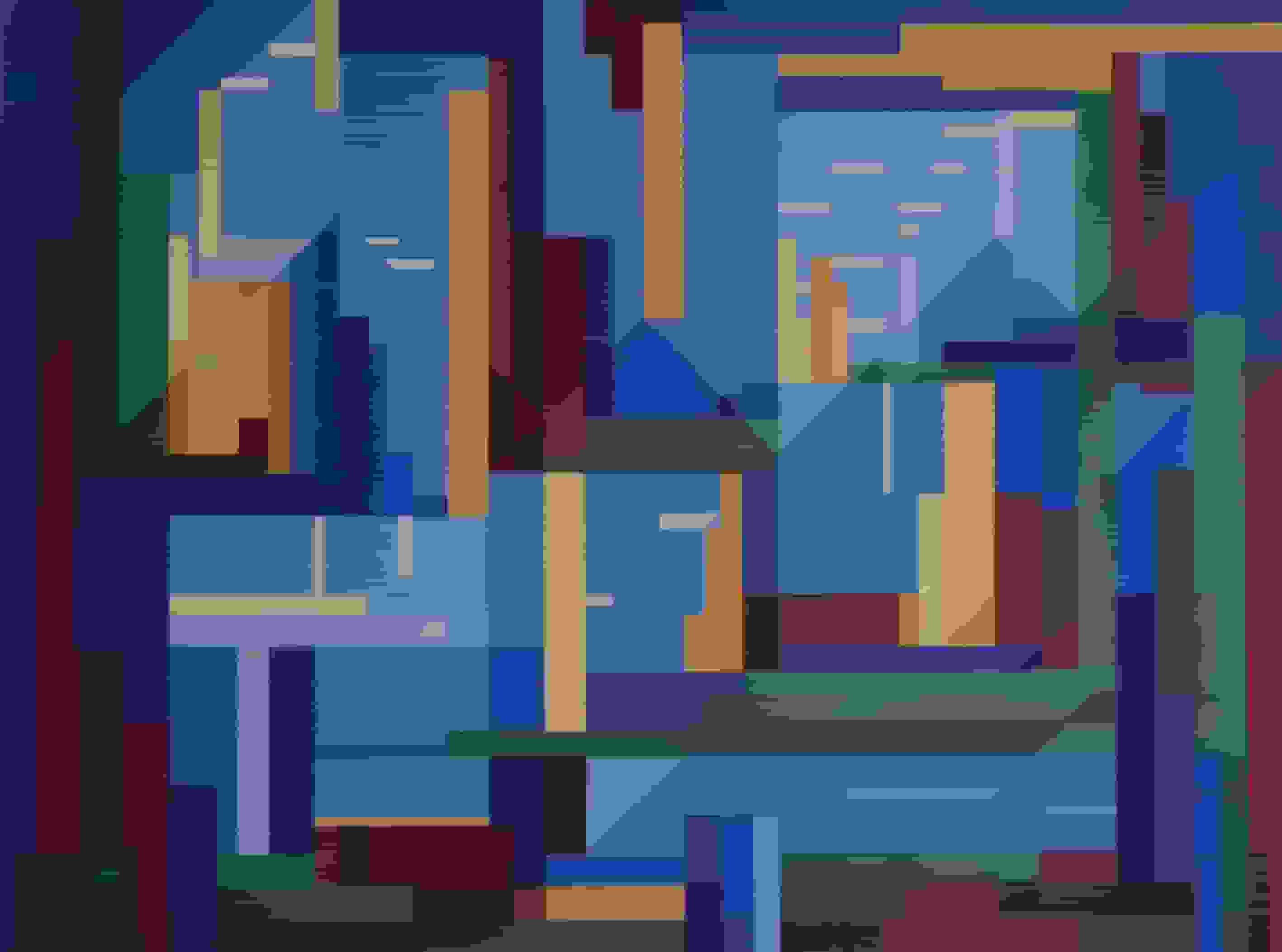 Louise (Lou) Loeber - Land, lucht en zee (zonder lijst)