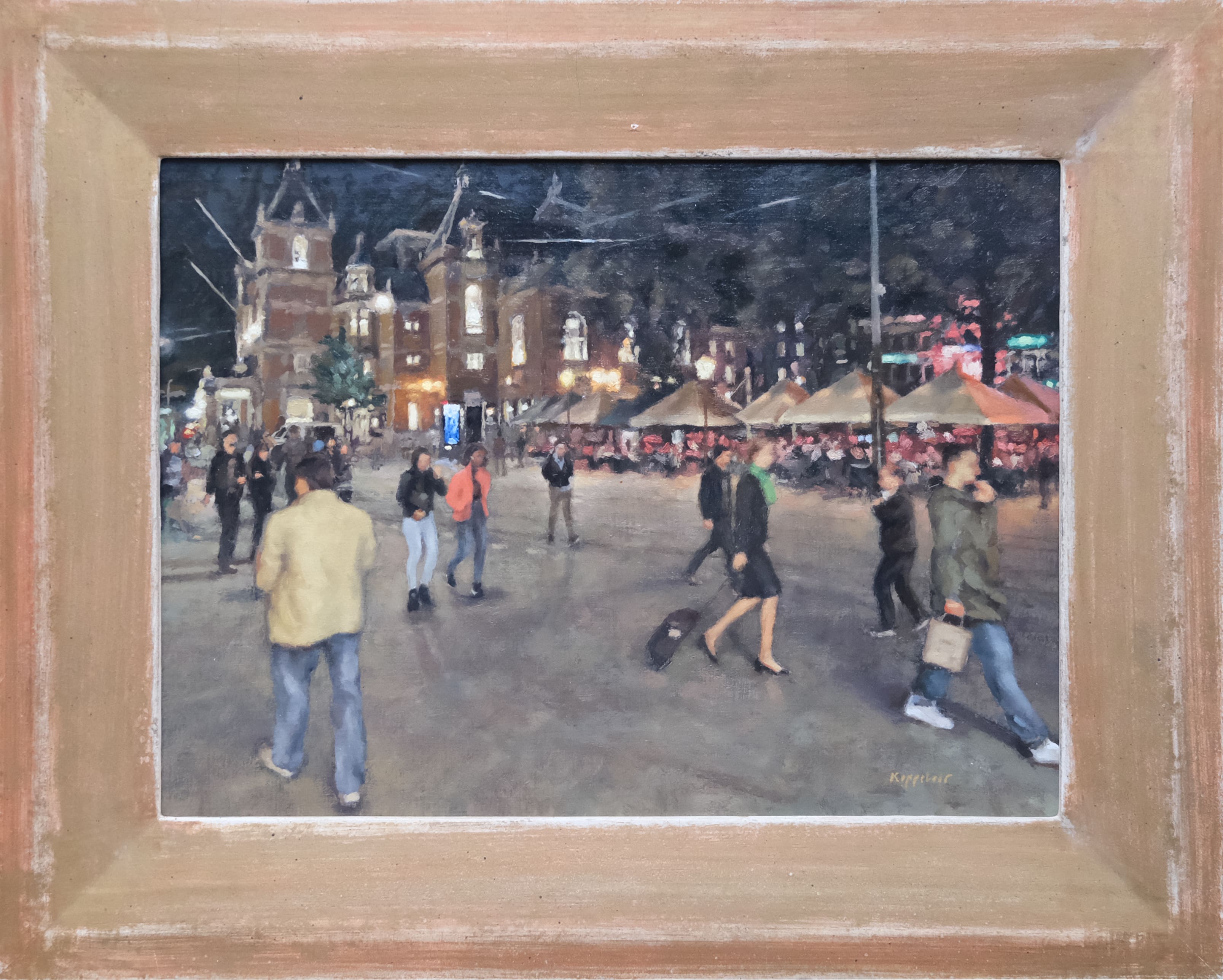 Leidseplein bij avond zonder lijst
