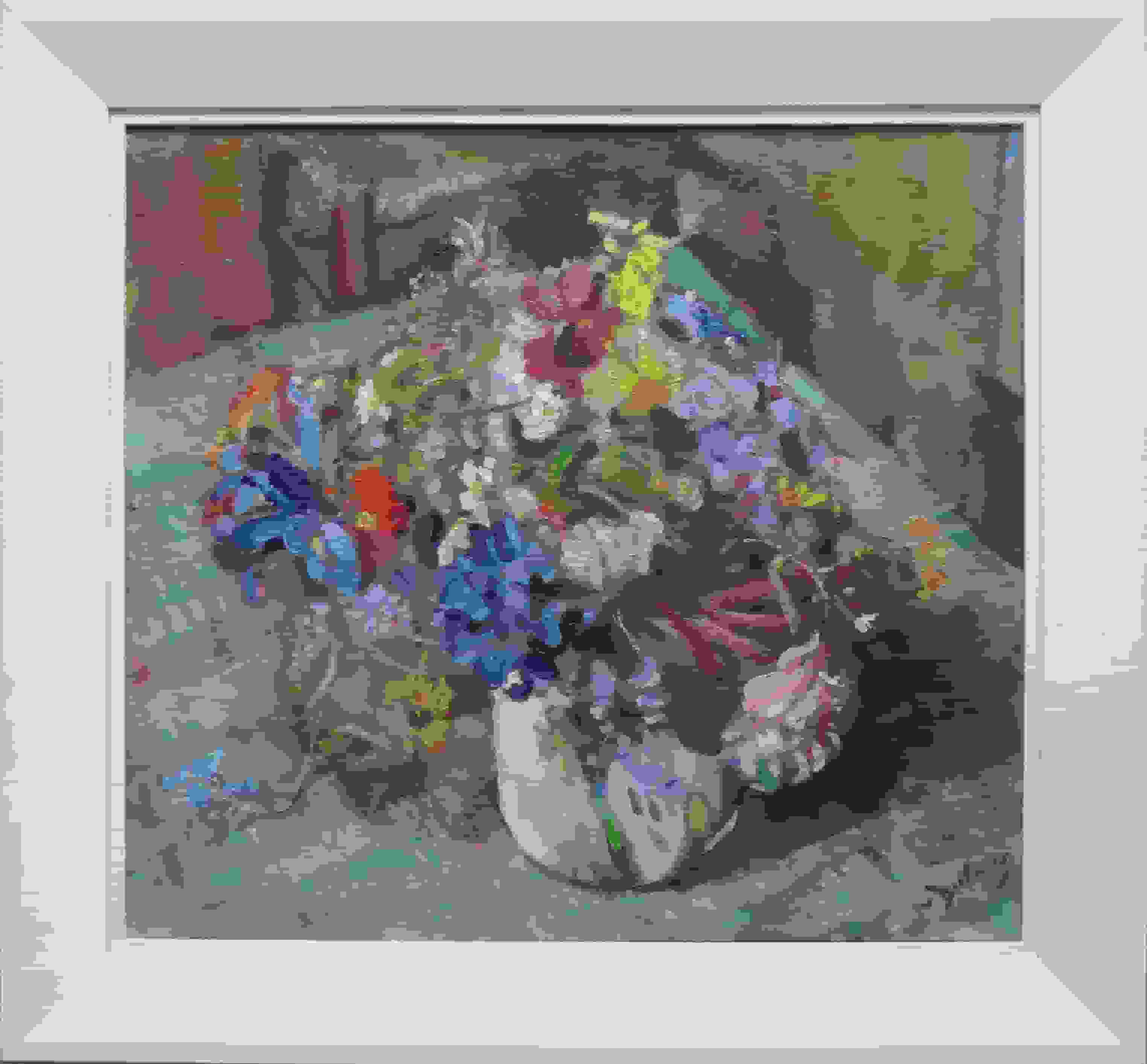 Erasmus Bernard von Dülmen-Krumpelman - Bloemstilleven (met lijst)