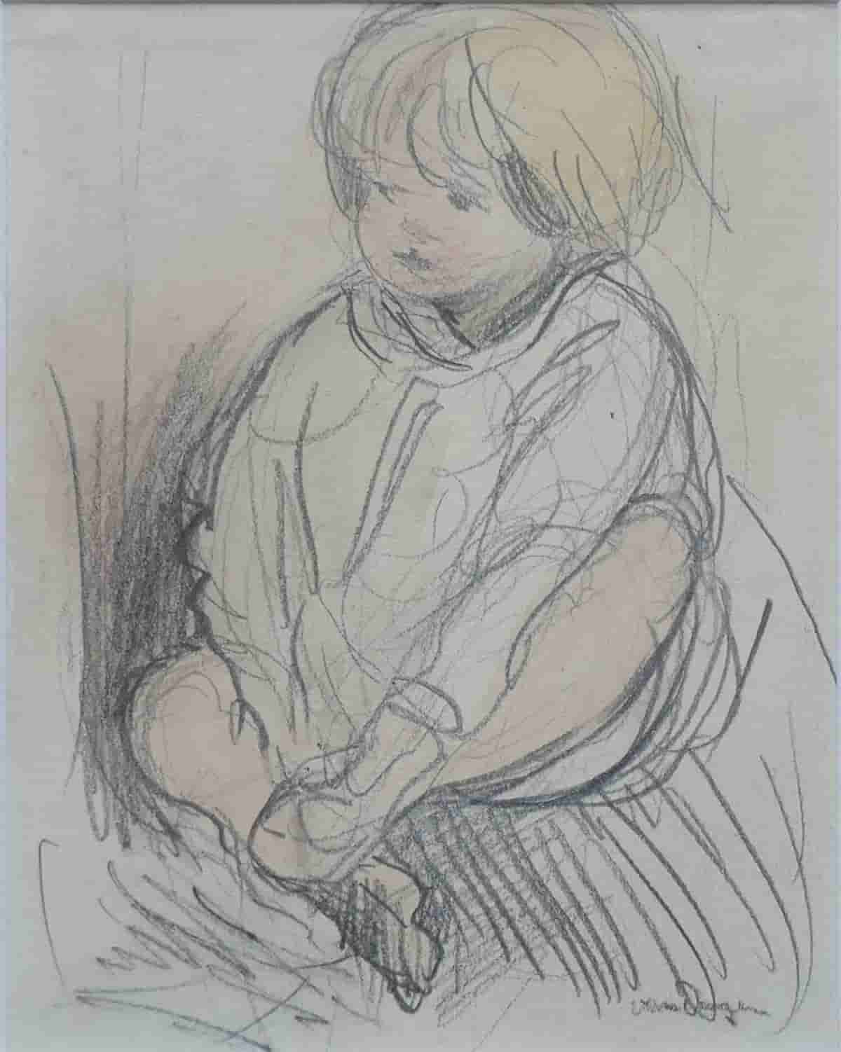 Kees van Dongen - Dochter Dolly op 2-jarige leeftijd