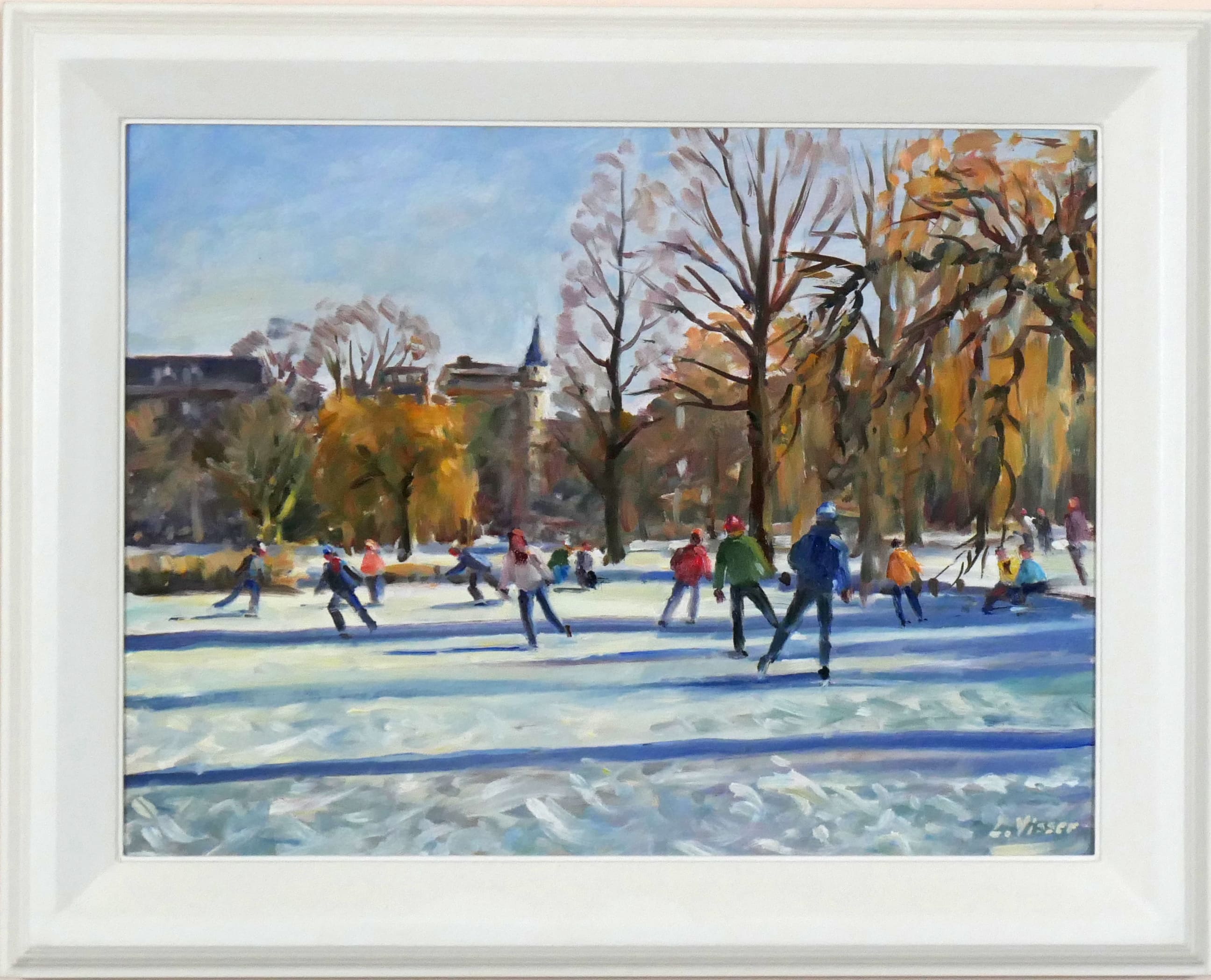 Schaatsers Oosterpark zonder lijst