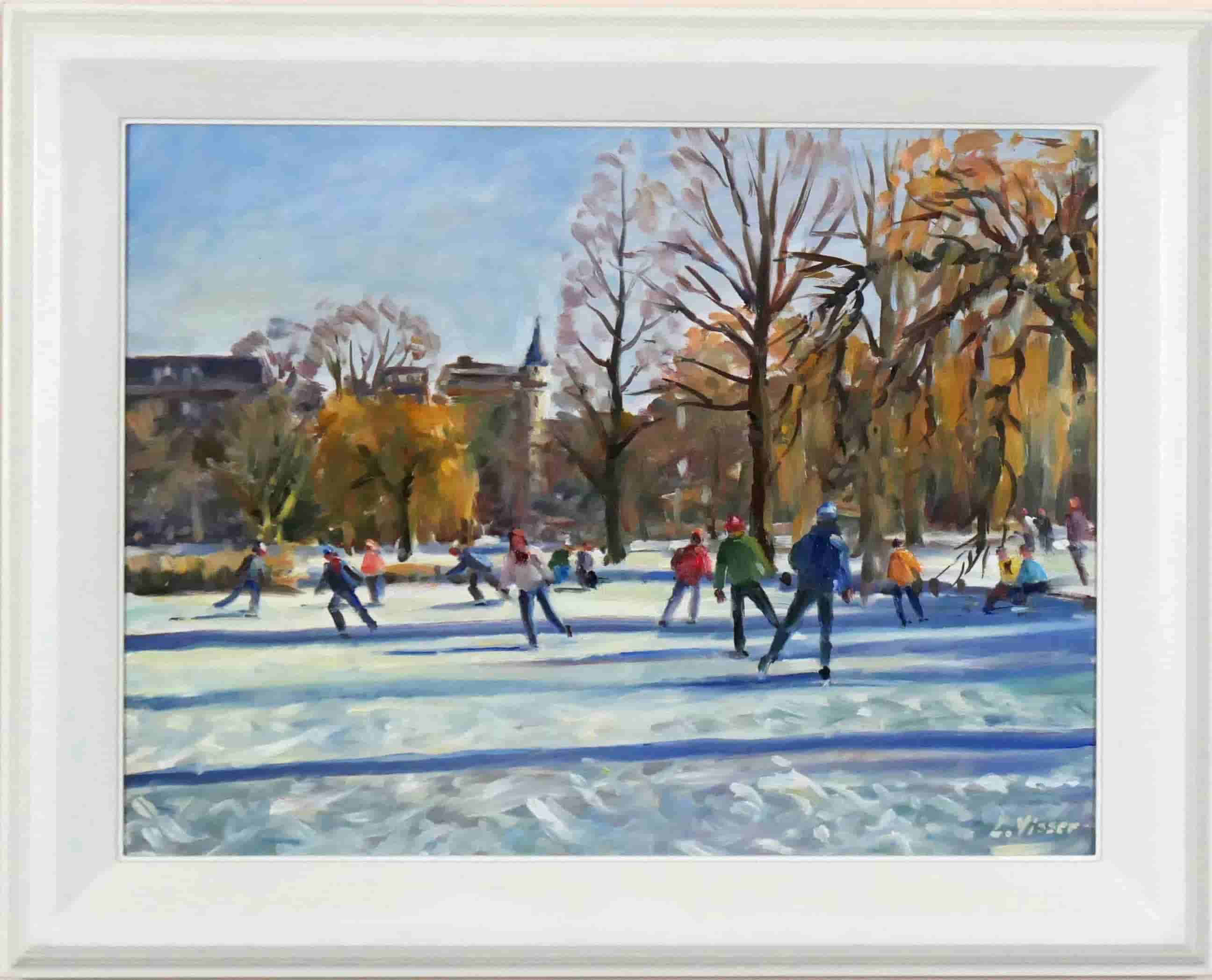 Louis Visser - Schaatsers Oosterpark (met lijst)