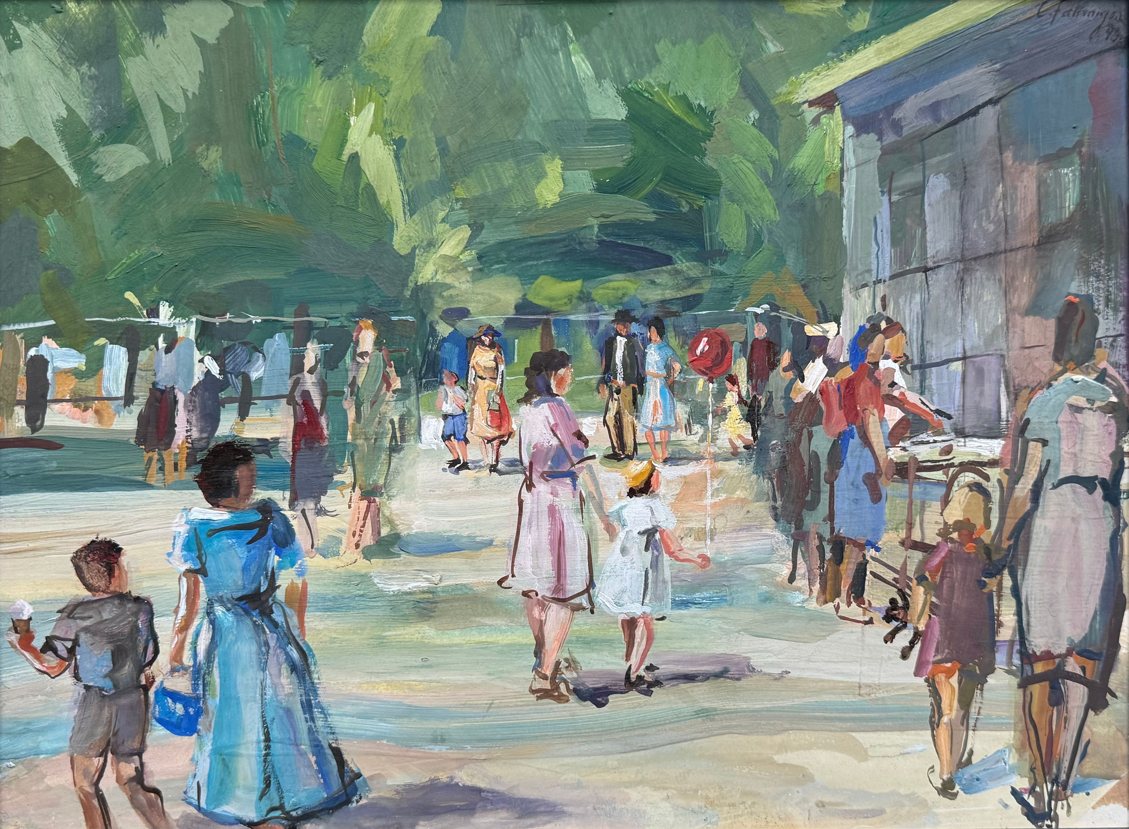 Zomerdag in de dierentuin zonder lijst