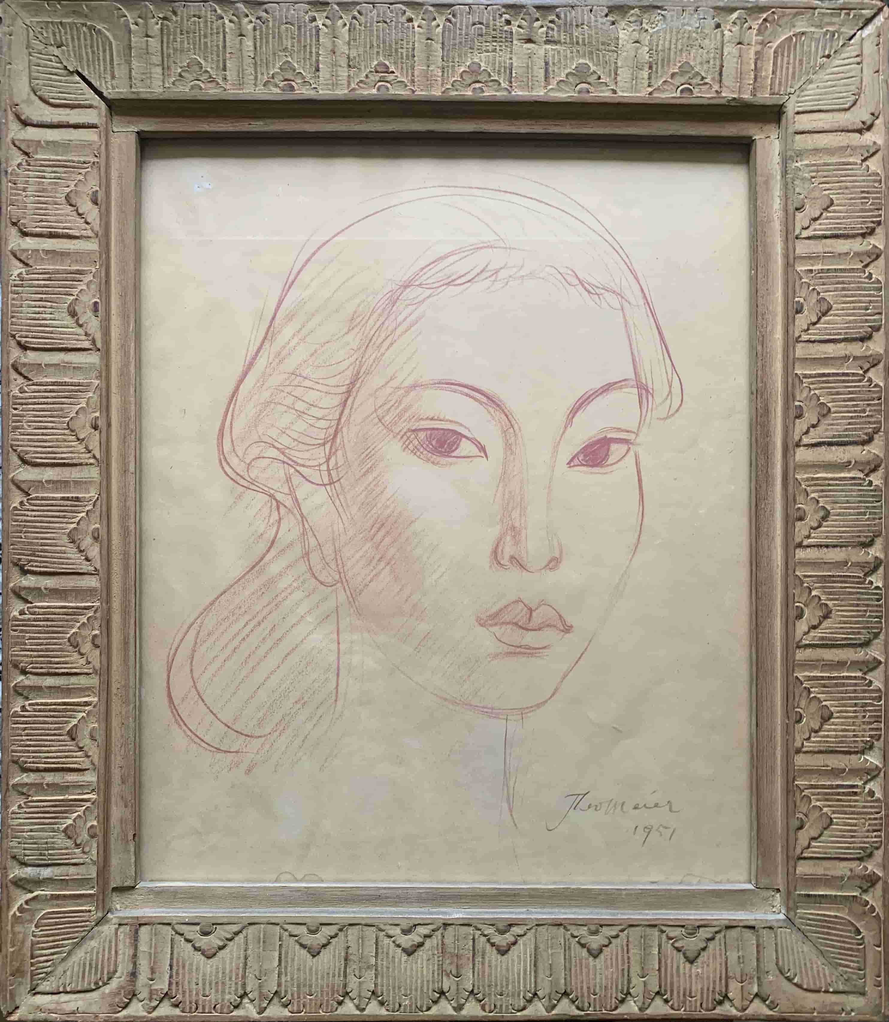 Theo Meier - Balinese schone (met lijst)