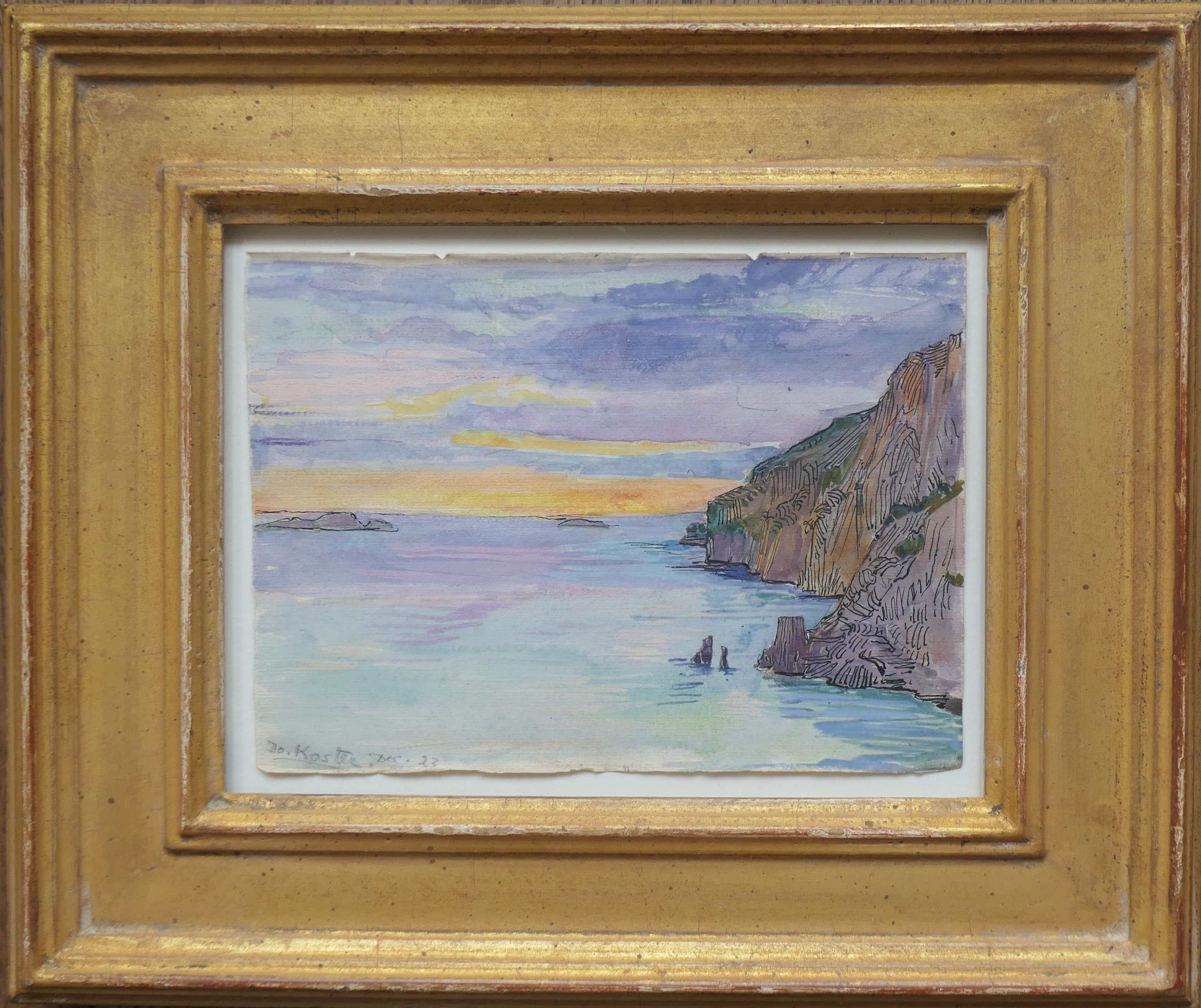 Kustgezicht zonder lijst